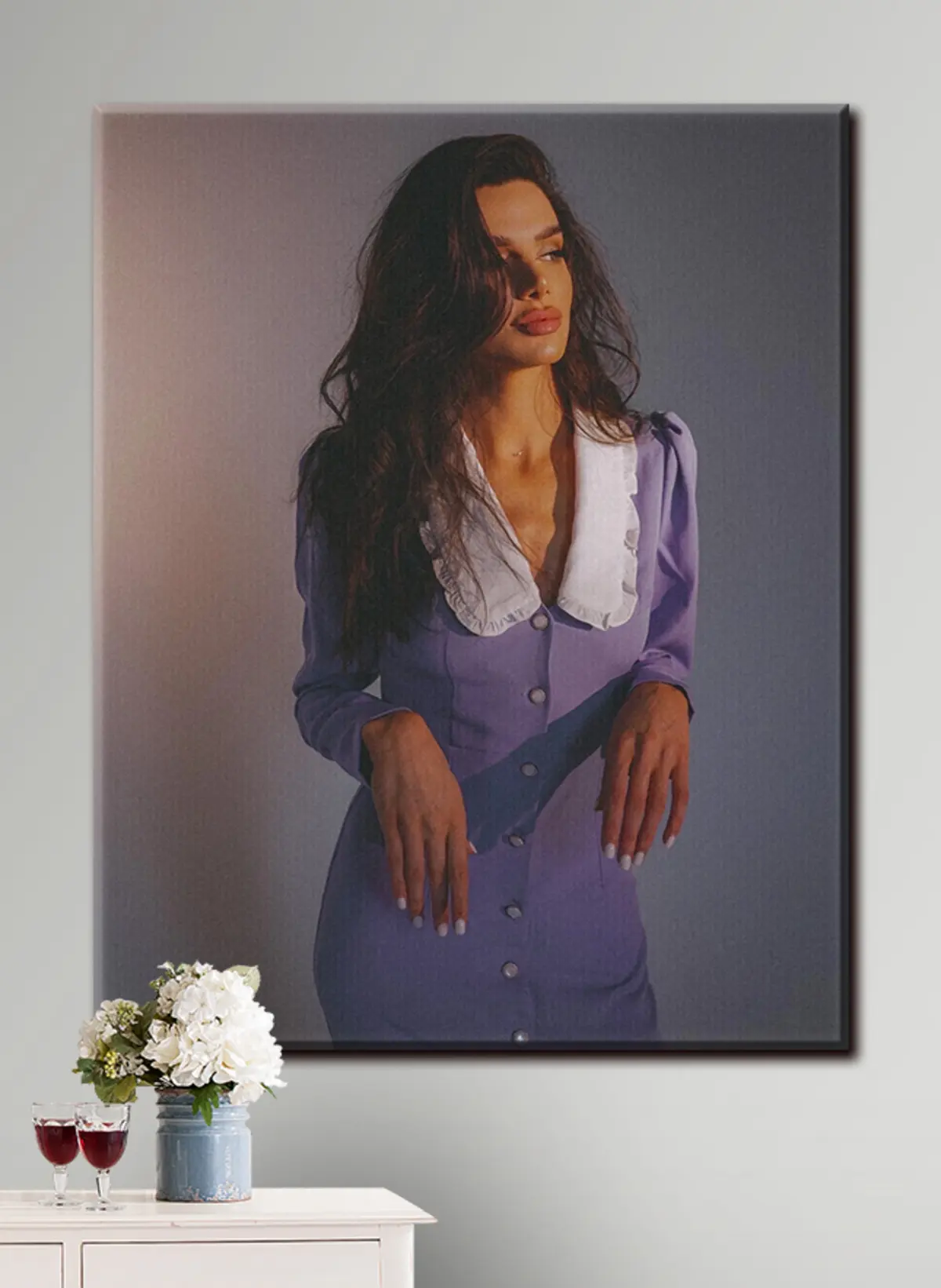 Wandbilder Arm, violett und Hals s33240