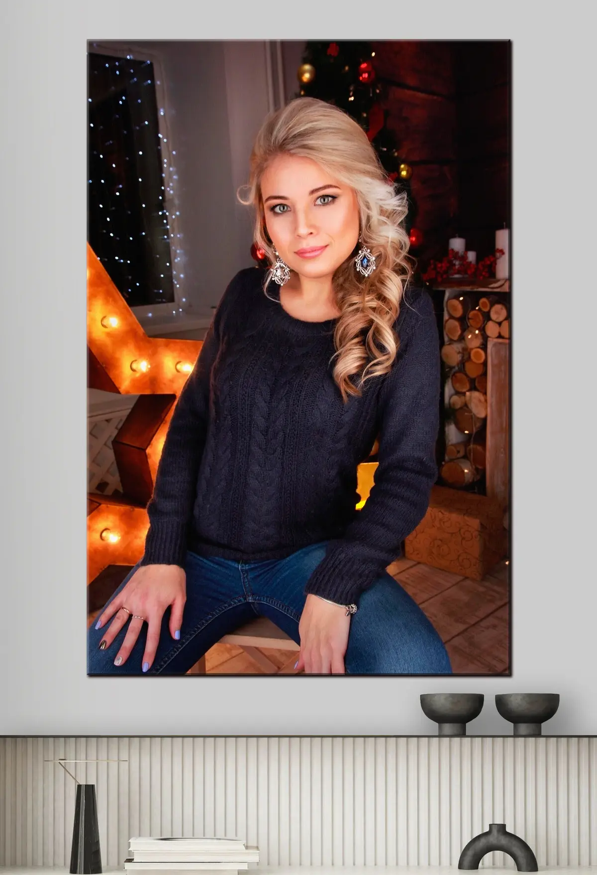 Wandbilder Mantel, Lächeln und Ärmel s33243