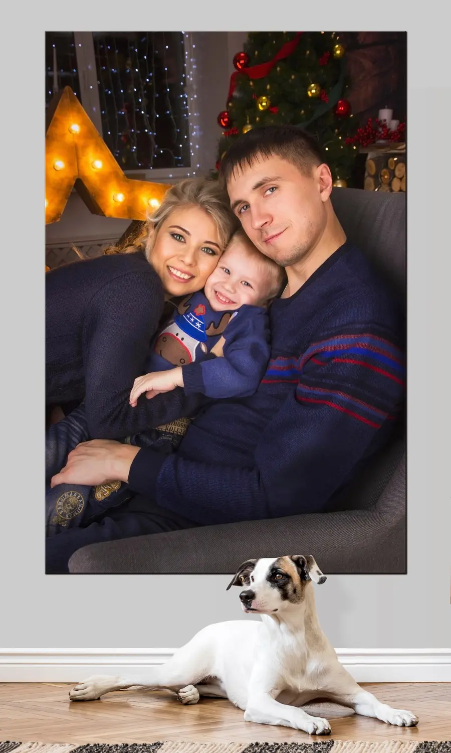 Wandbilder Lächeln, Blitzlichtfotografie und Ärmel s33244