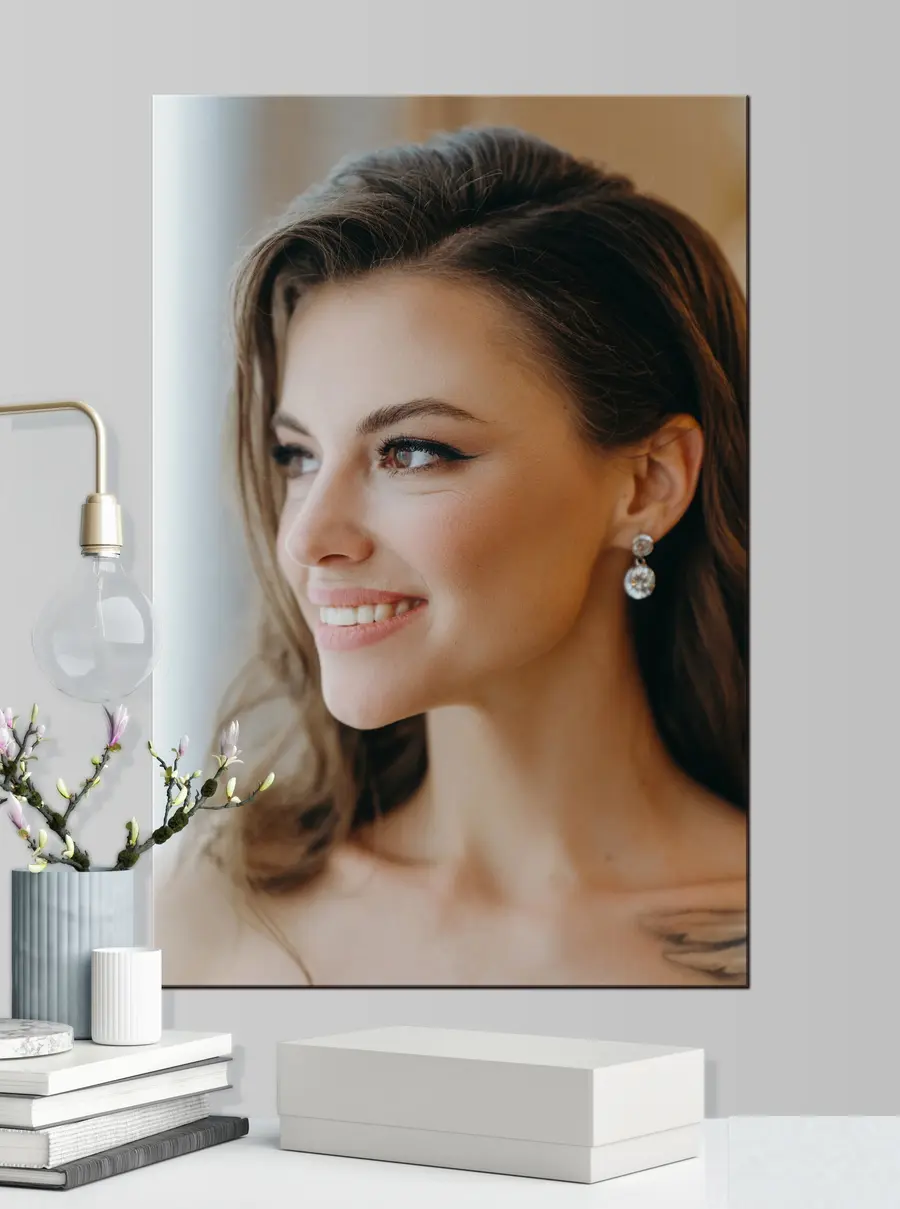 Wandbilder Lächeln, Wimpern und menschlicher Körper s33245