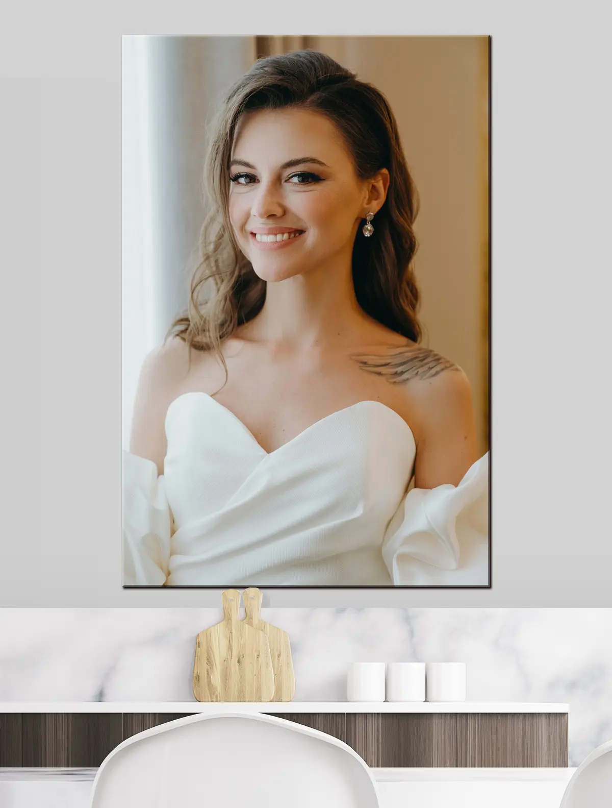 Wandbilder Haare, Lächeln und Augenbrauen s33246