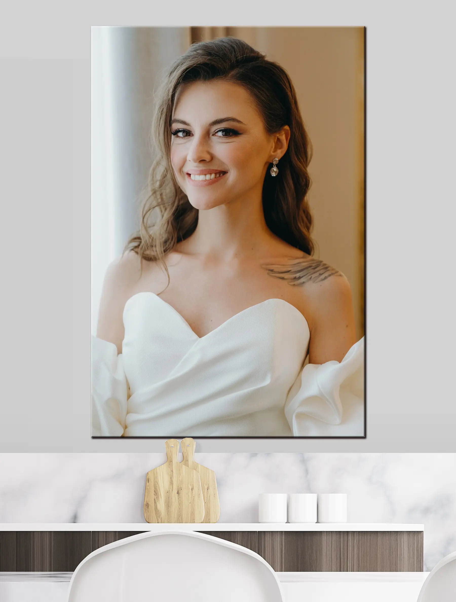 Wandbilder Haare, Lächeln und Augenbrauen s33246