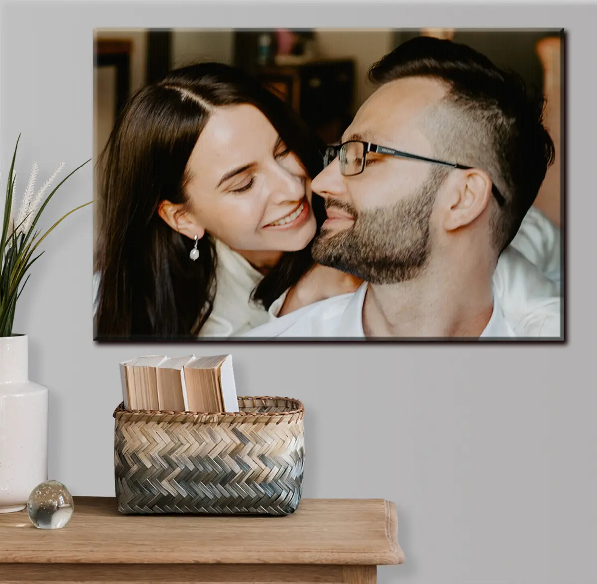 Wandbilder Nase, Lächeln und Brille s33254