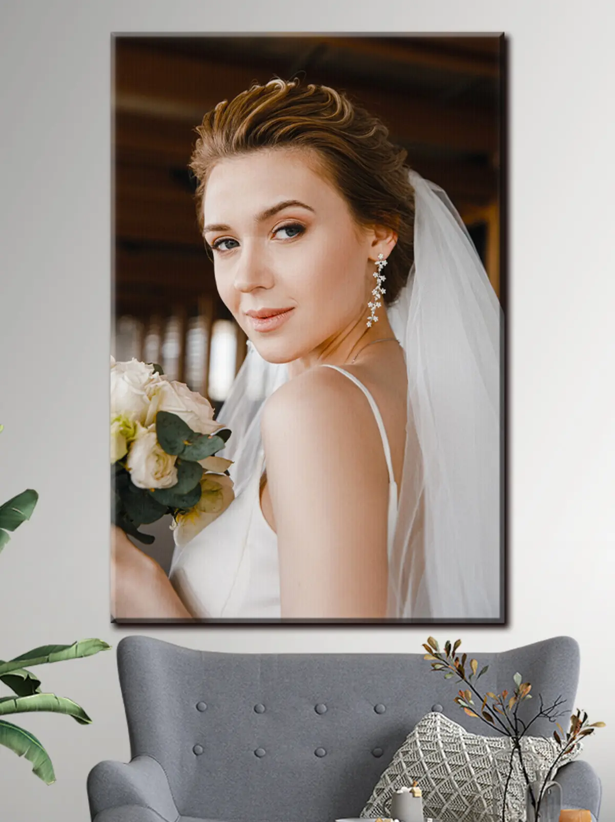 Wandbilder Wimpern, Hochzeitskleid und Blitzlichtfotografie s33261