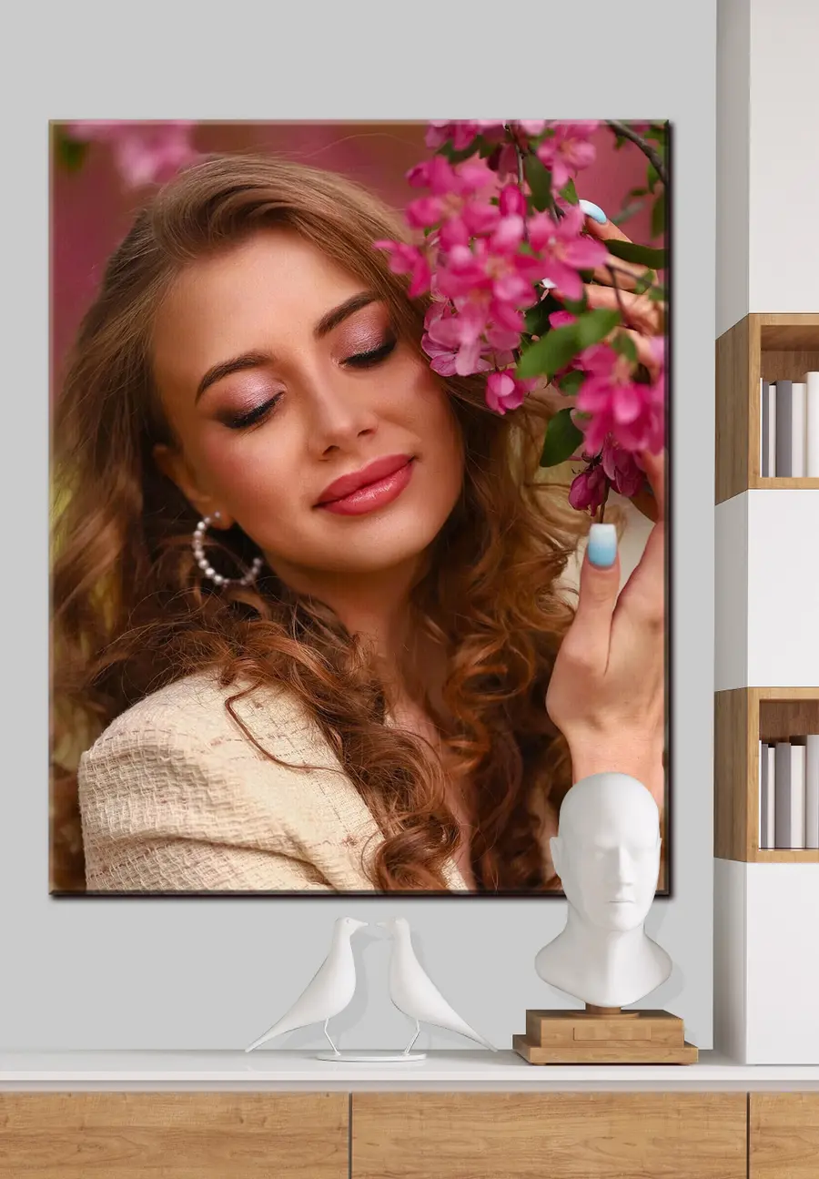 Wandbilder Lippen, Kinn und Lippenstift s33273