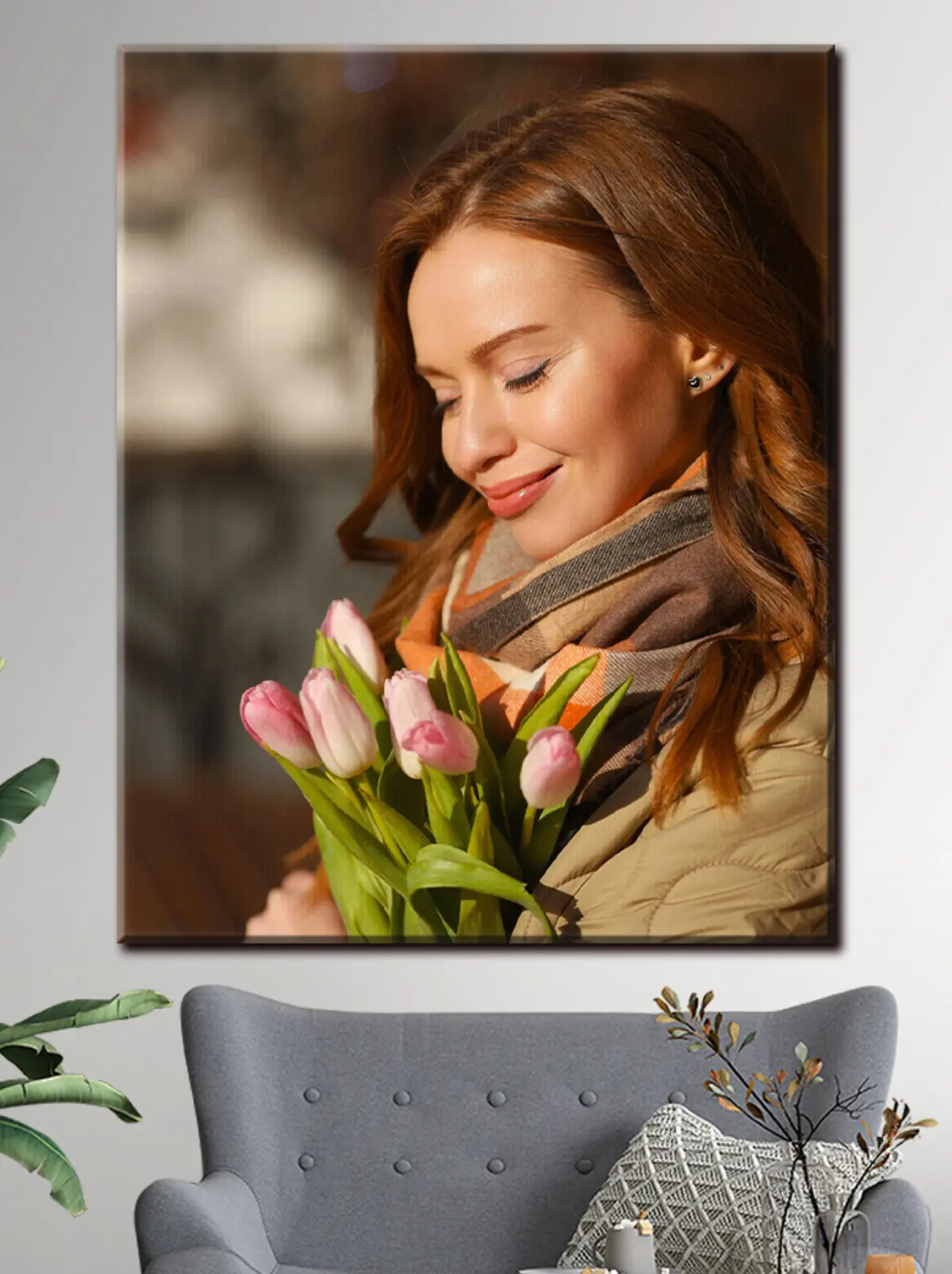 Wandbilder Blume, Lächeln und Pflanze s33282