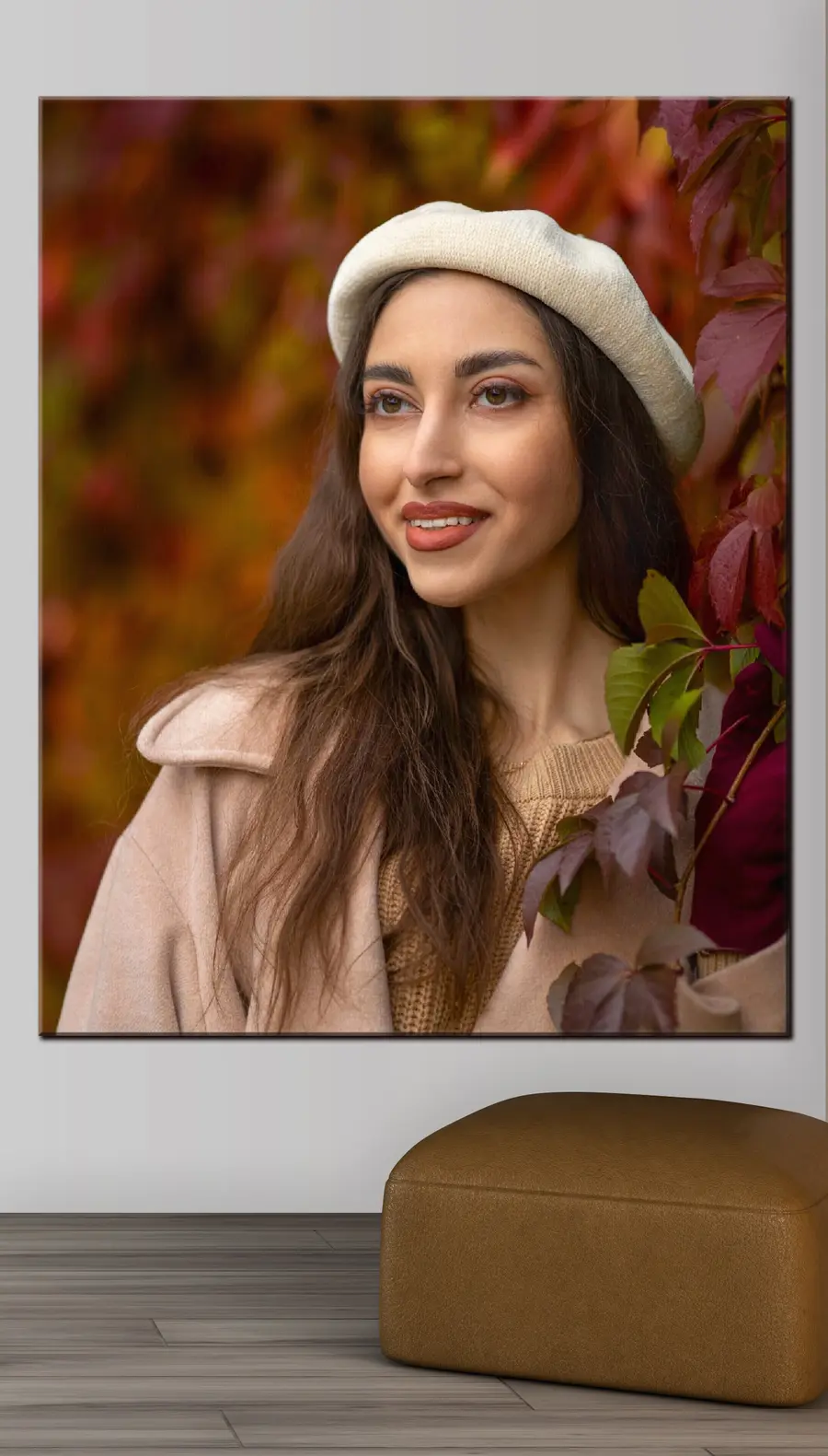 Wandbilder Lippe, Lächeln und Augenbraue s33295