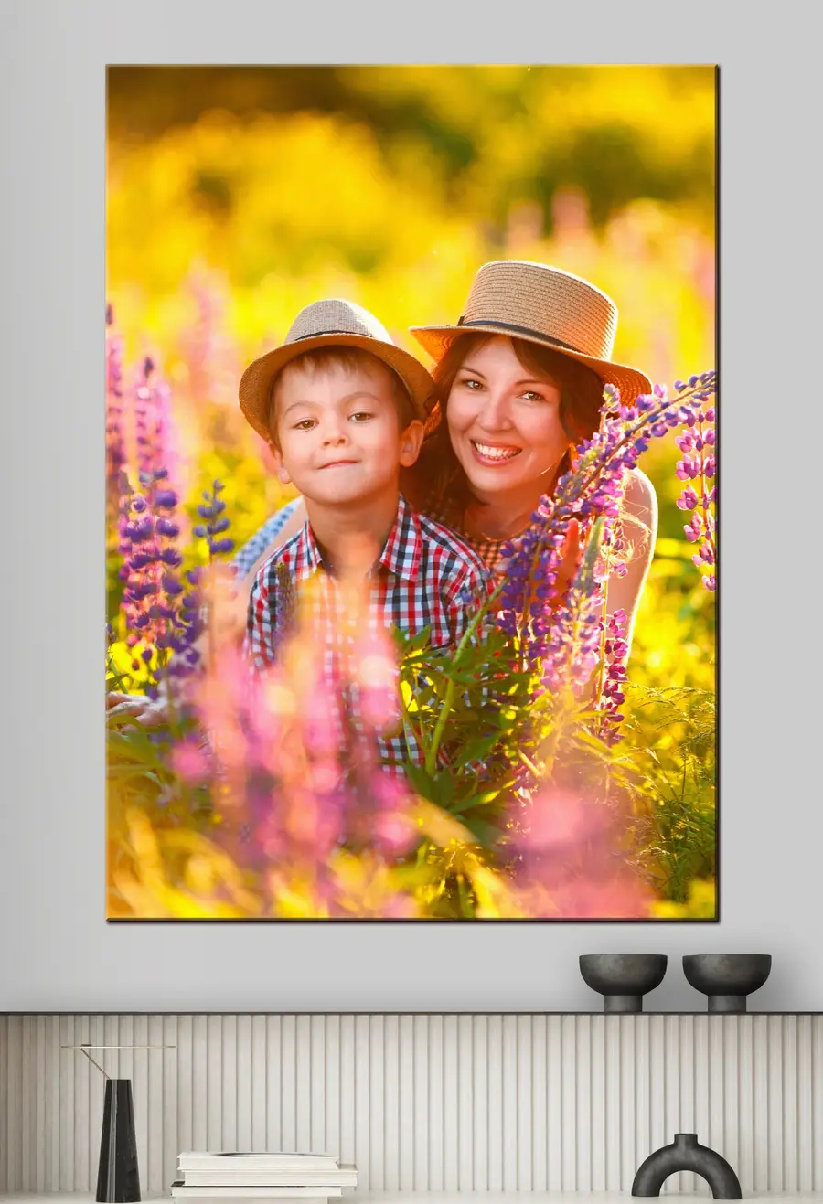 Wandbilder Lächeln, Hemd und Hut s33304