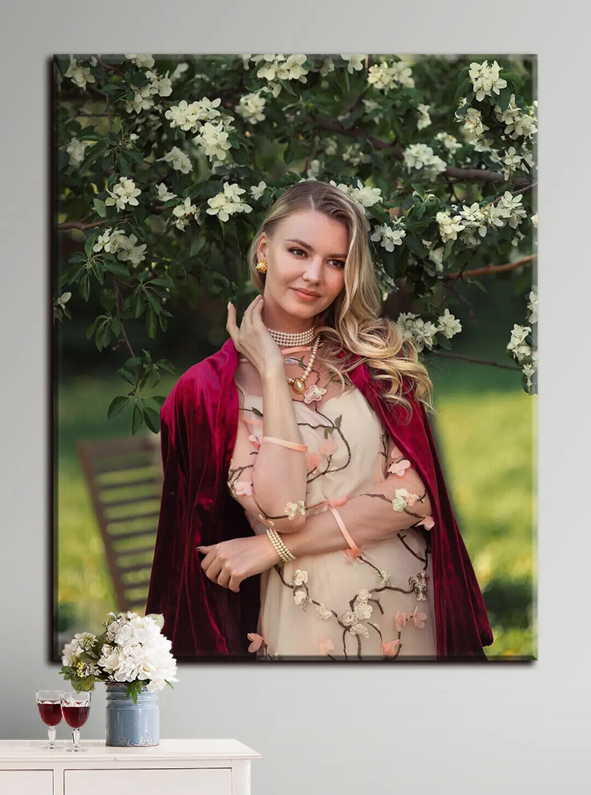 Wandbilder Lächeln, pflanzen und einfädeln s33314