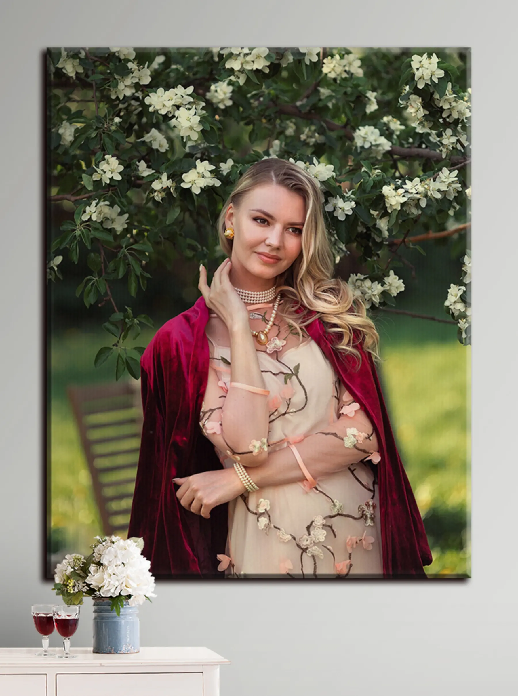 Wandbilder Lächeln, pflanzen und einfädeln s33314