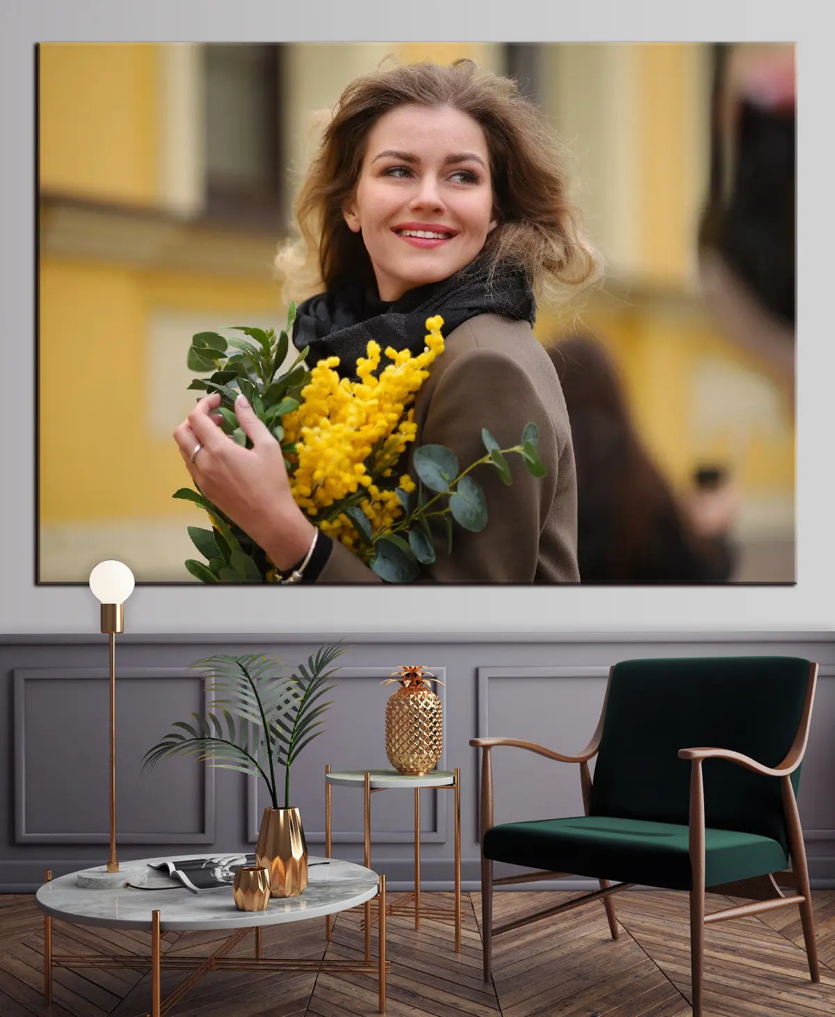 Wandbilder Lächeln, Blume und Pflanze s33317