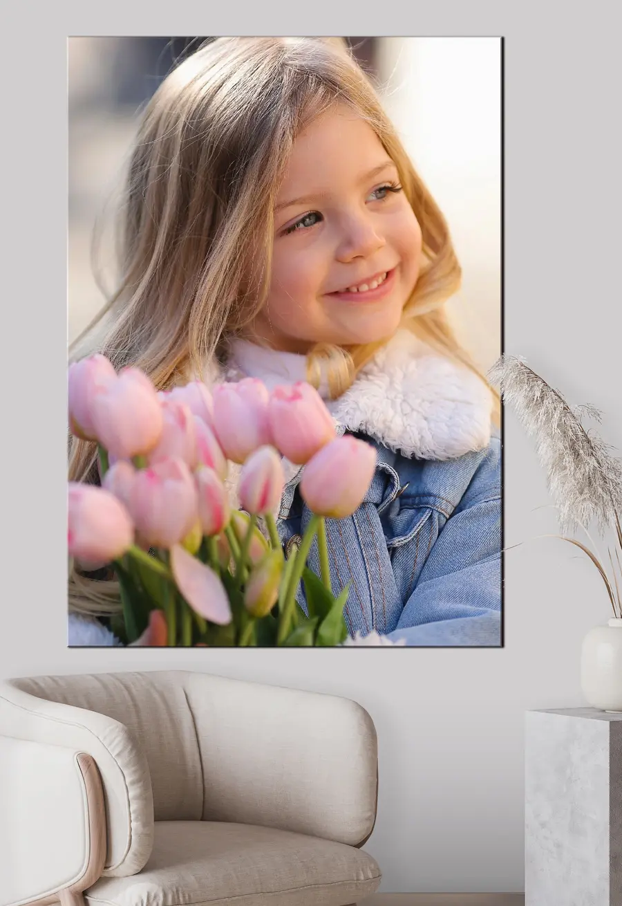 Wandbilder Lächeln, Pflanze und menschlicher Körper s33322