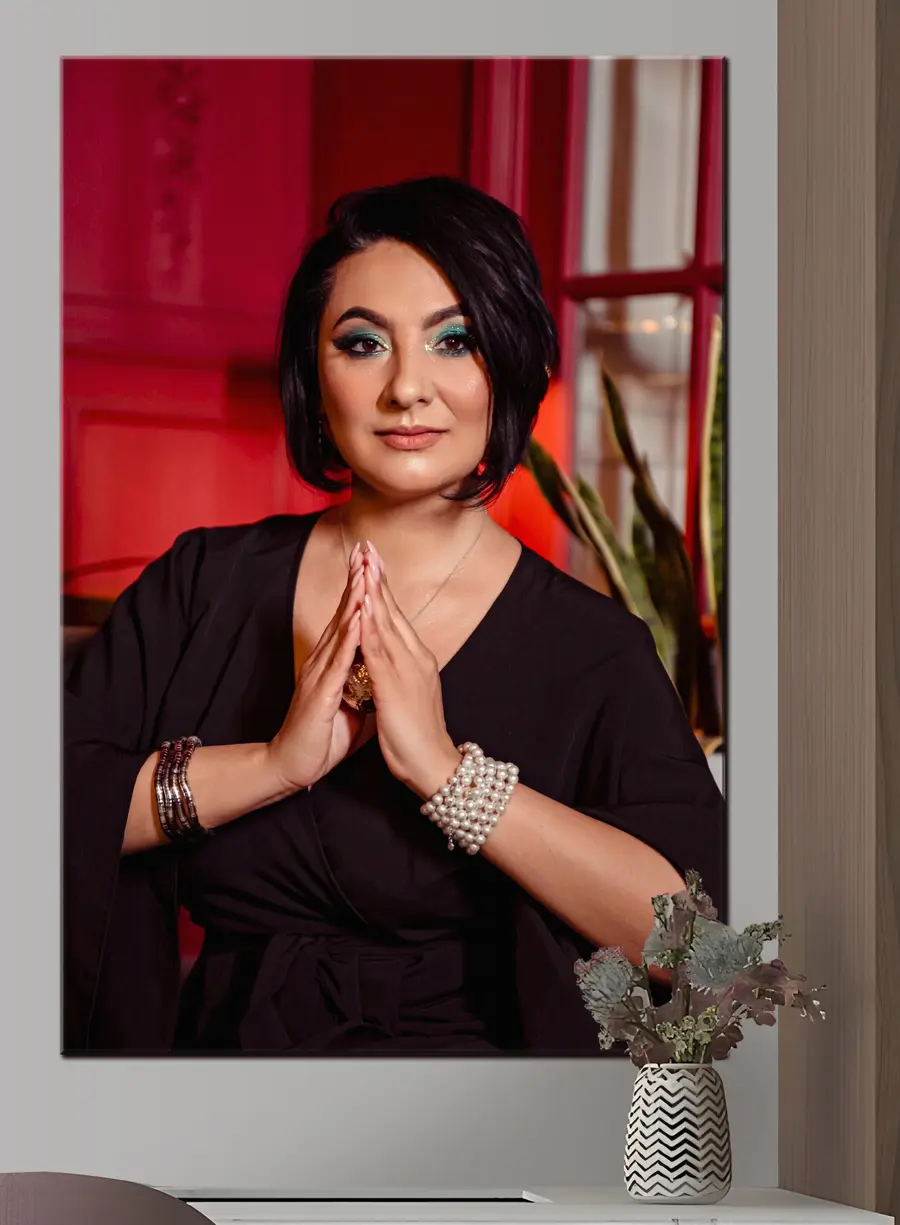 Wandbilder Lippen, Wimpern und Hals s33331