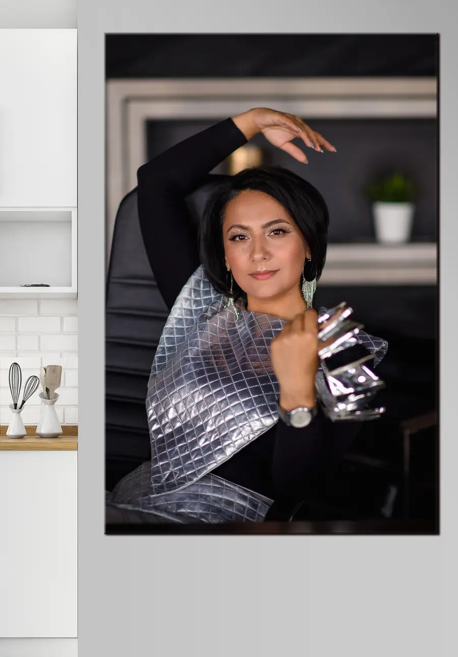 Wandbilder Wimpern, Blitzlichtfotografie und Hals s33348