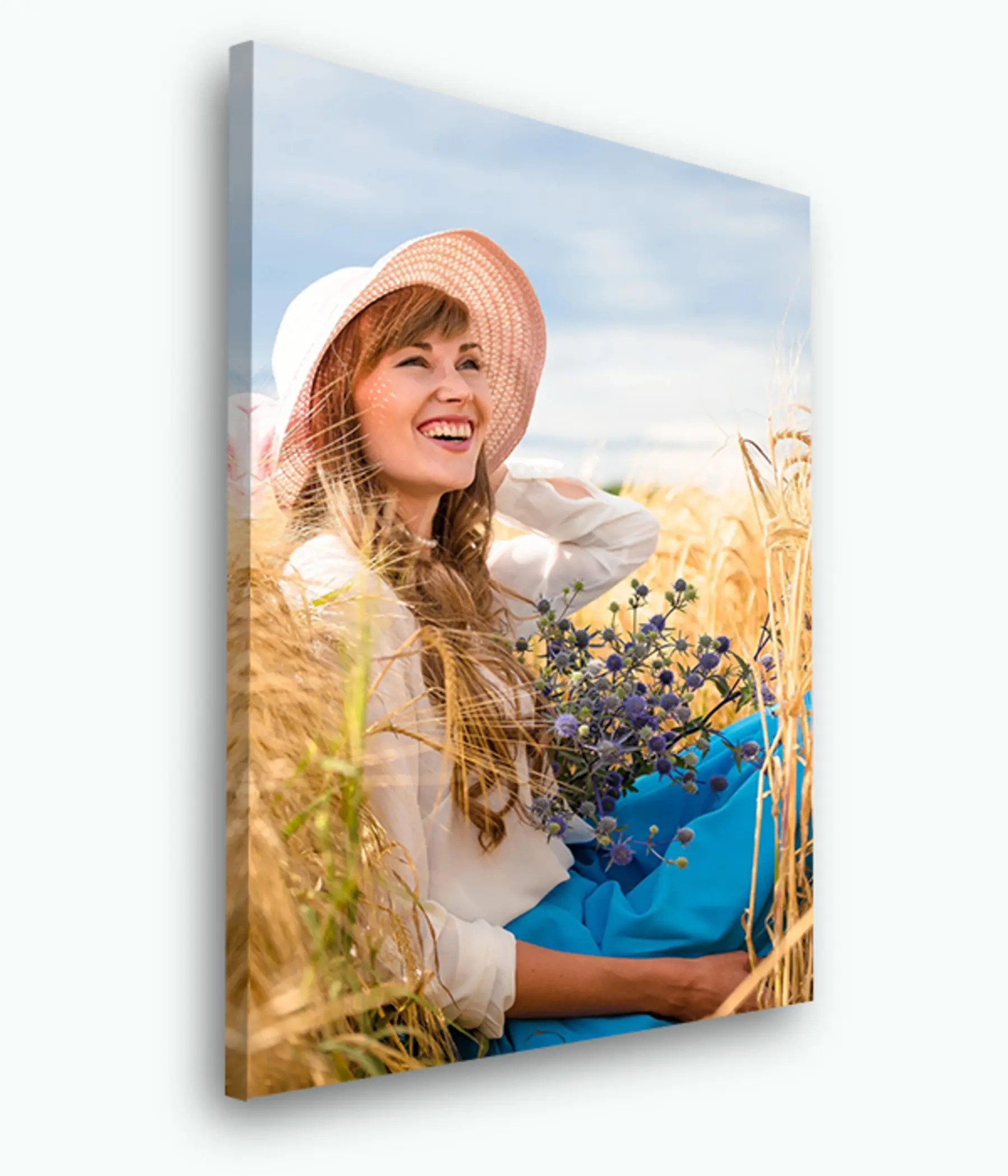 Wandbilder Pflanze, Rechteck und Hut s33358