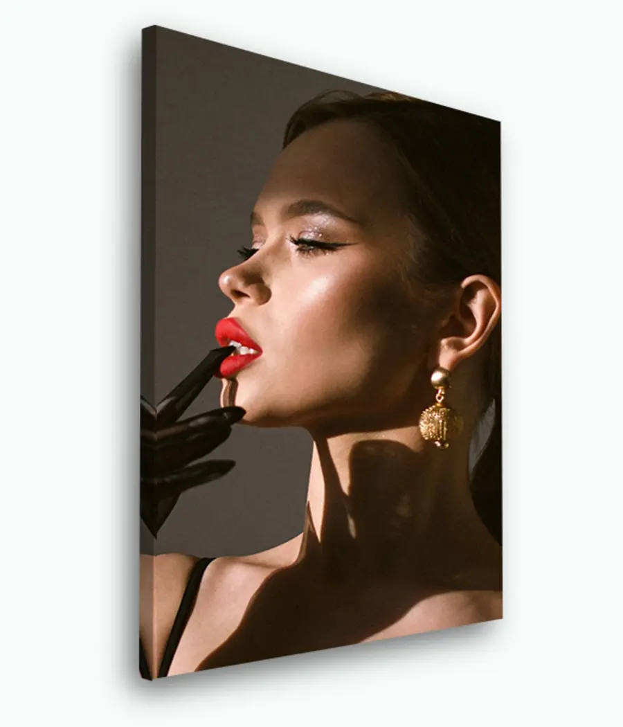 Wandbilder Stirn, Haare und Lippen s33389