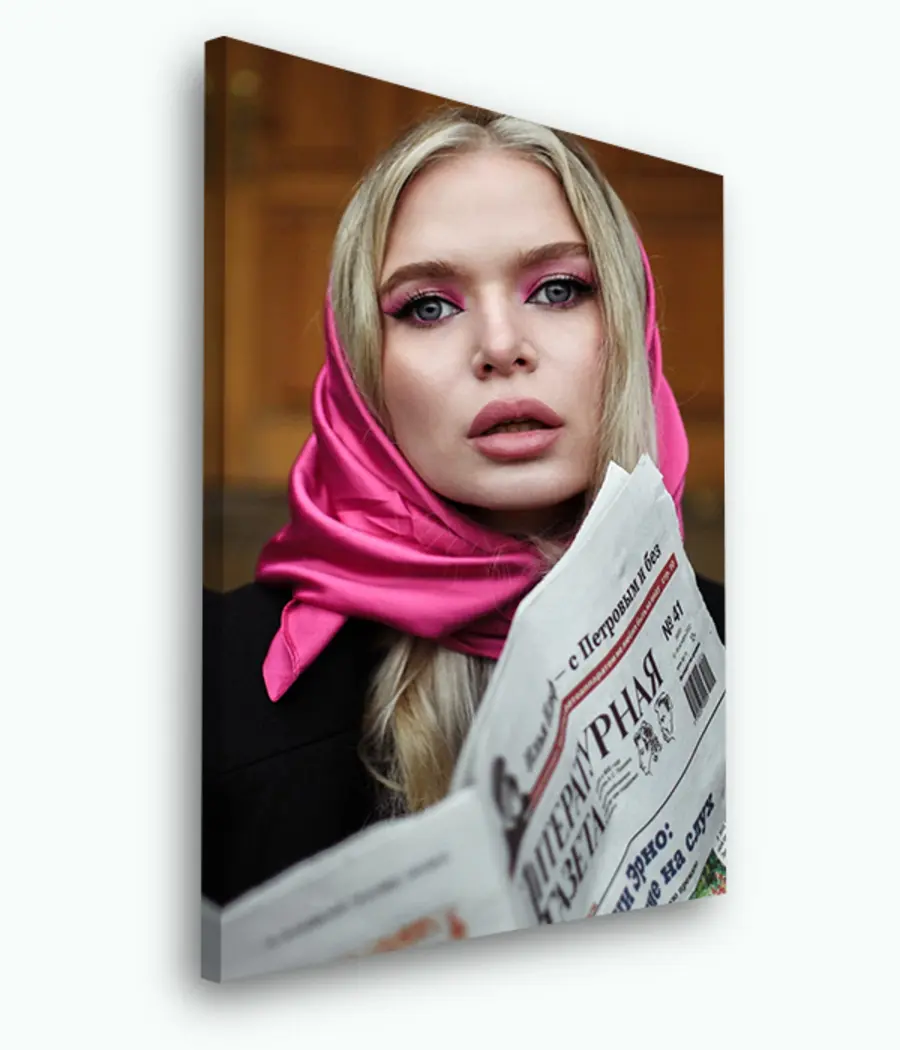 Wandbilder Gesicht, Komfort und Orange s33394