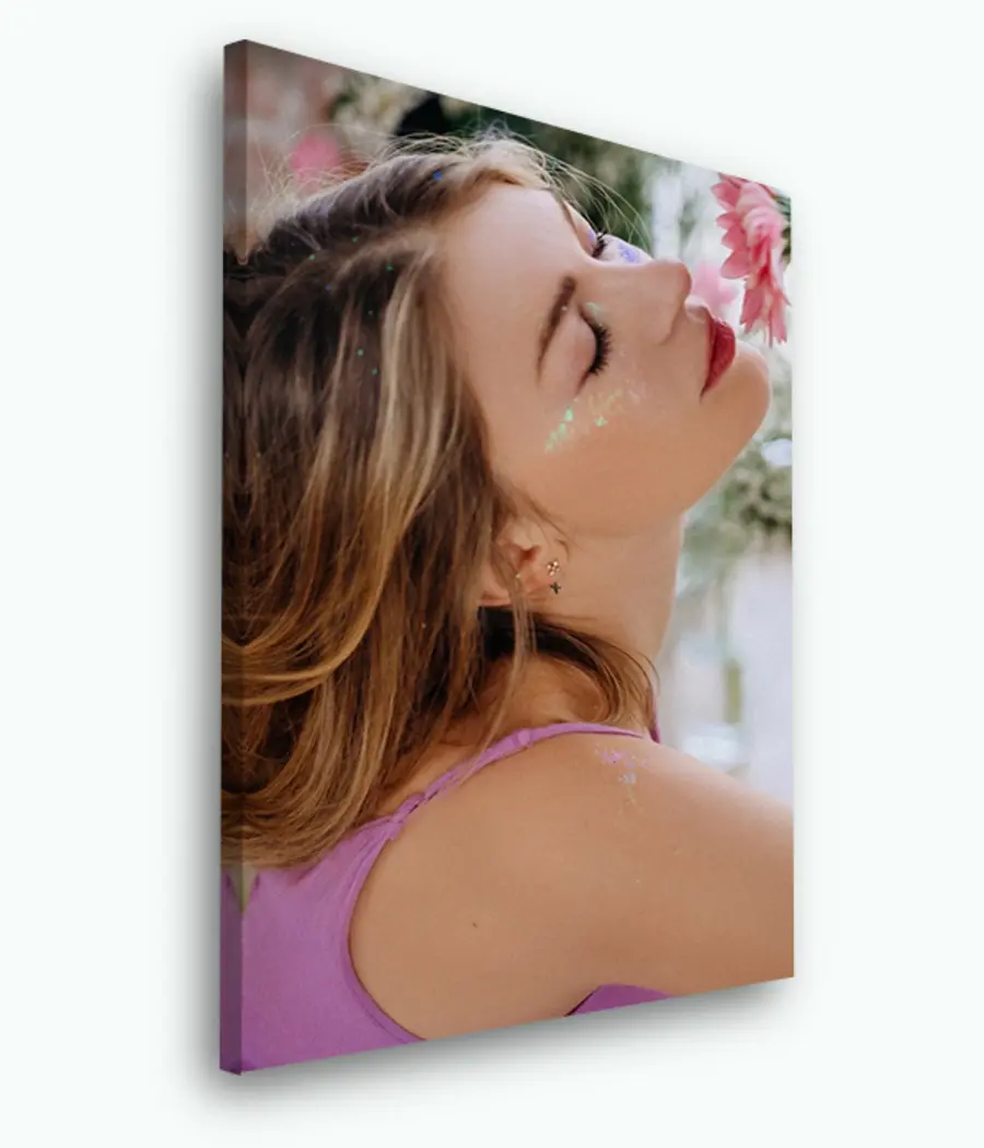 Wandbilder Haar, Lippe und Pflanze s33409