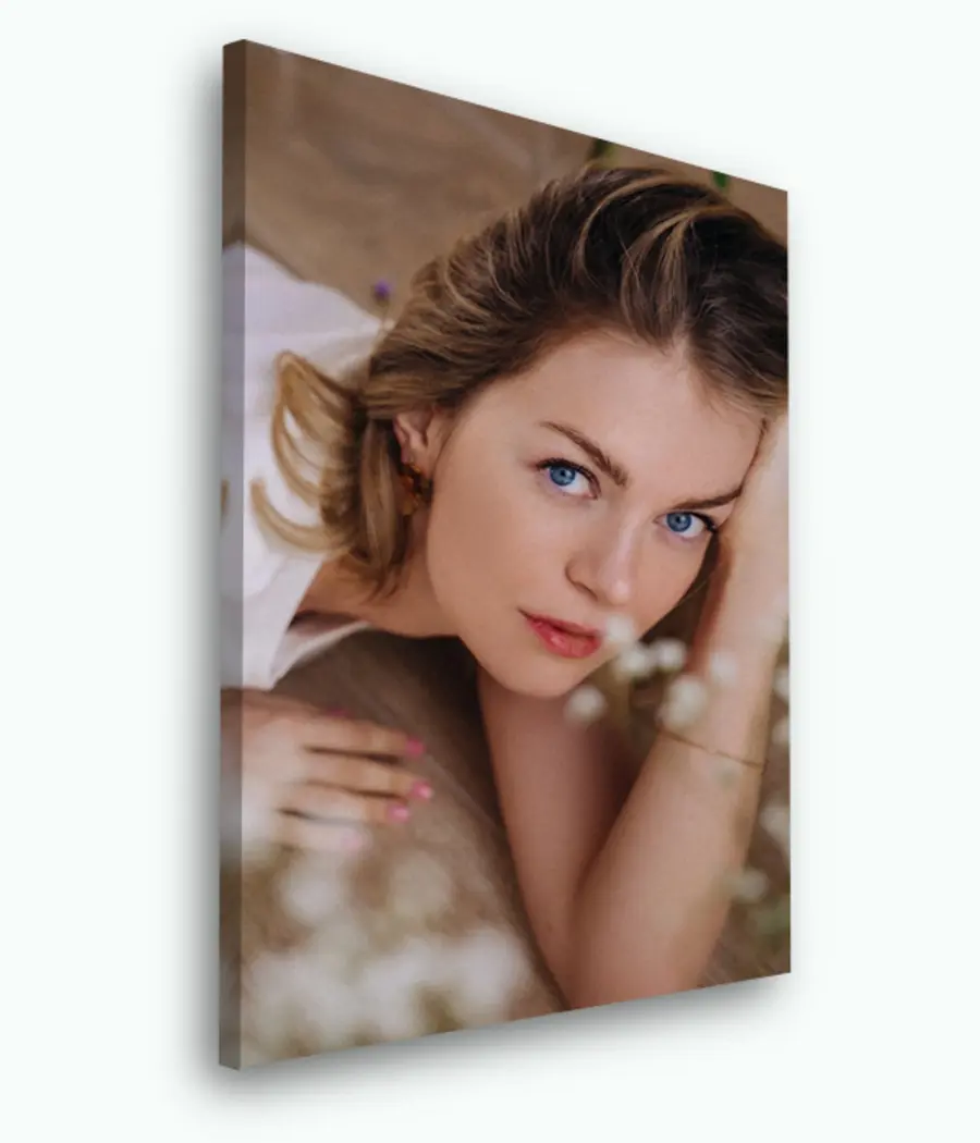 Wandbilder Frisur, Wimpern und Pflanze s33410