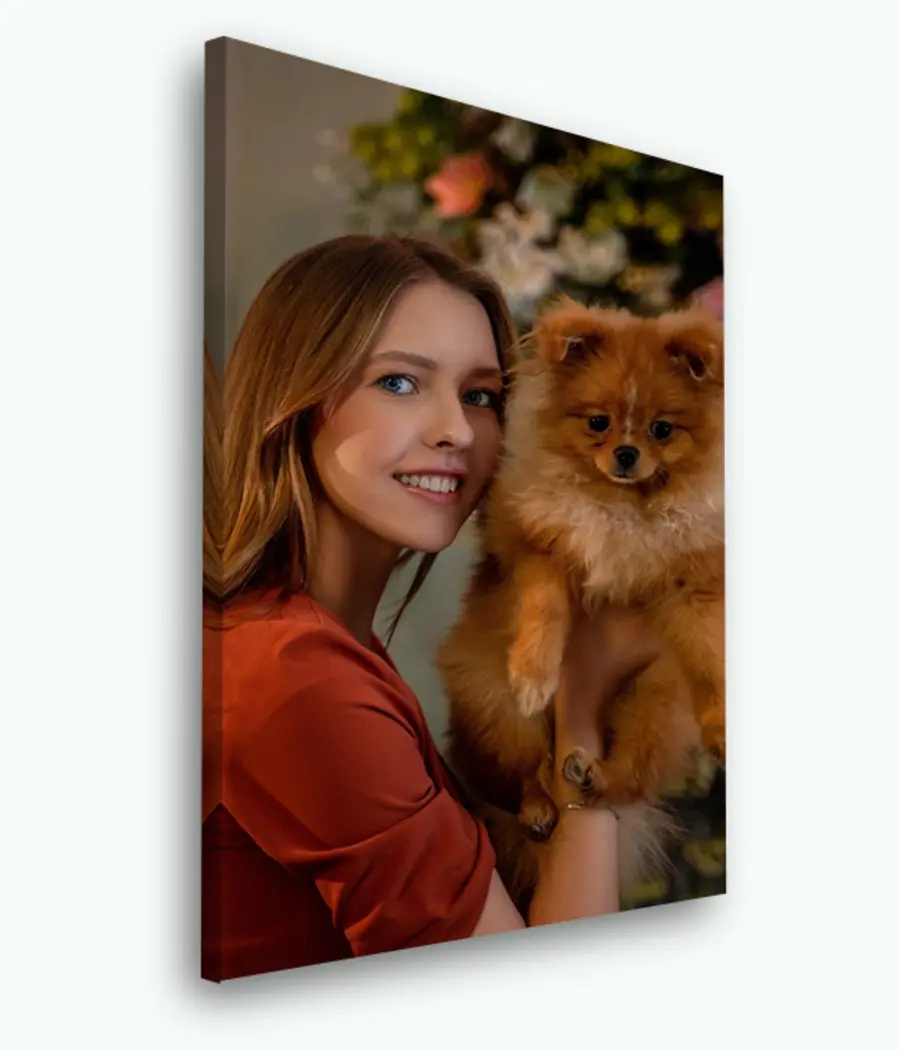 Wandbilder Lächeln, Orange und Rehbraun s33411