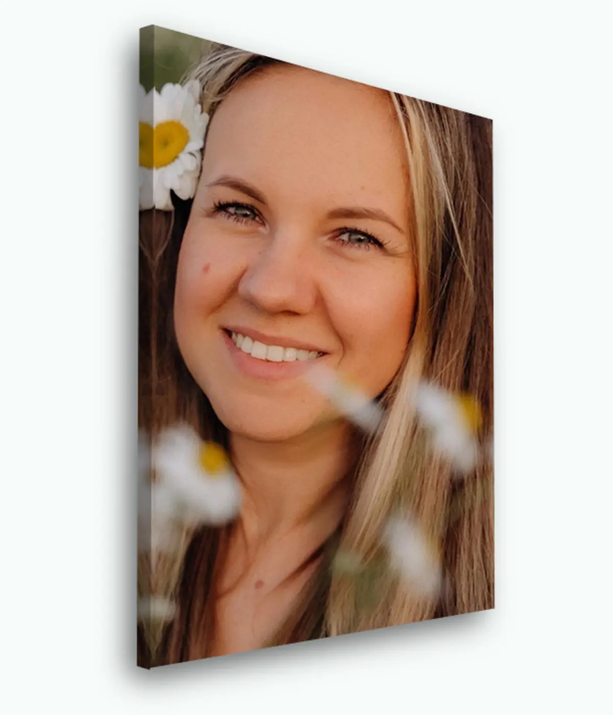 Wandbilder Lächeln, Lippe und Blume s33422