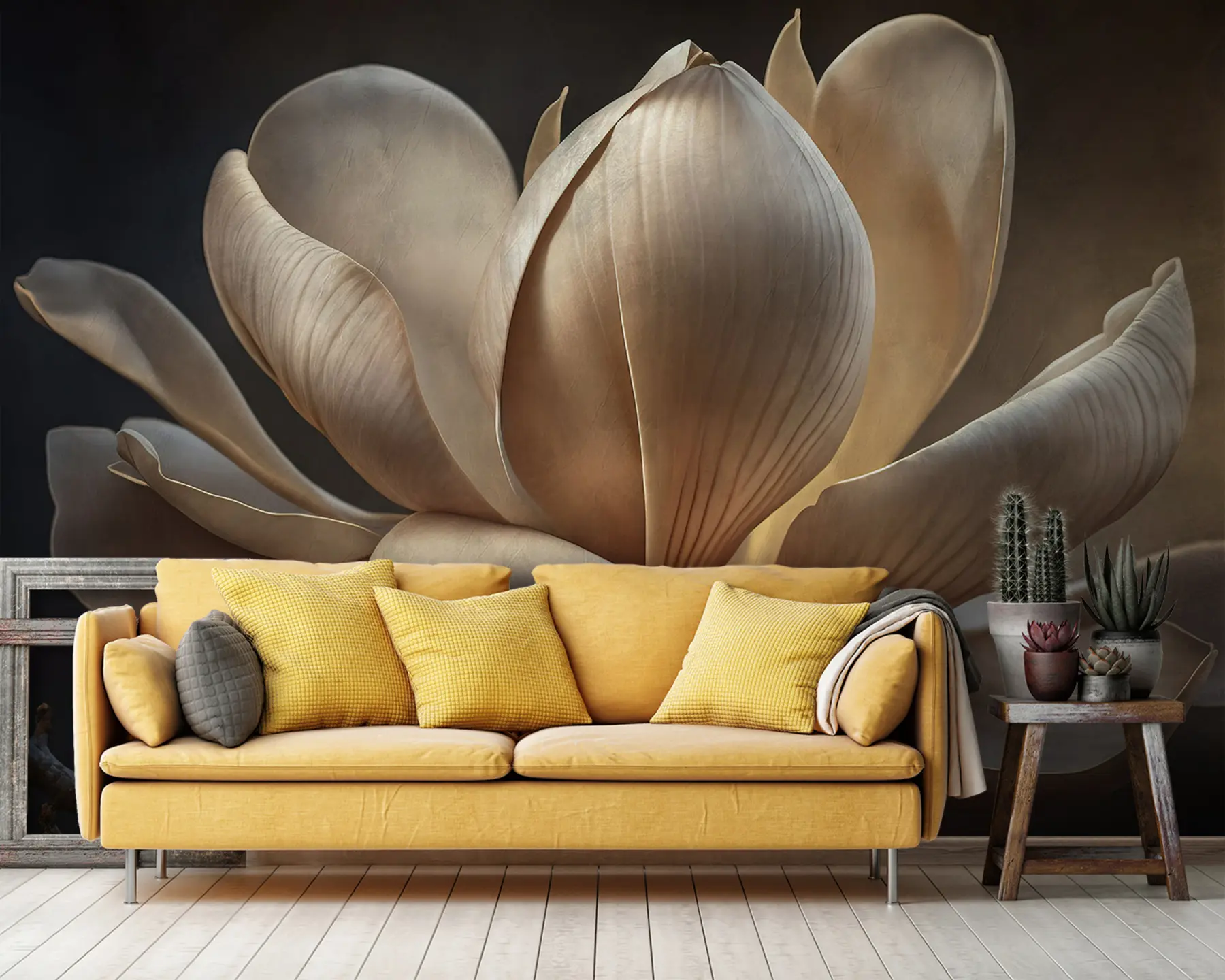 Fototapete Große Blume auf dunklem Hintergrund u94507