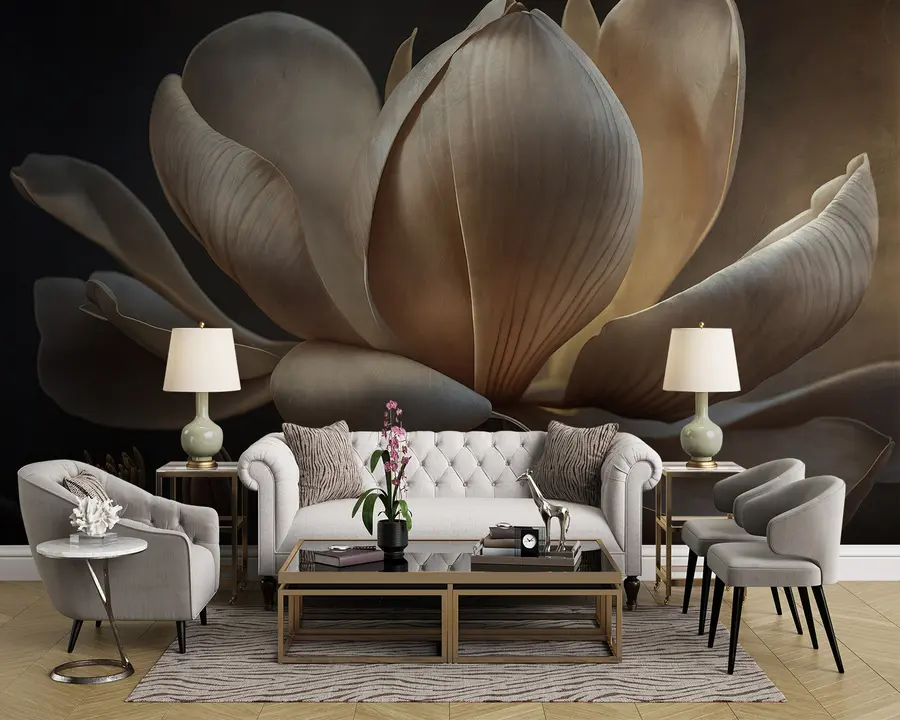 Fototapete Große Blume auf dunklem Hintergrund u94507
