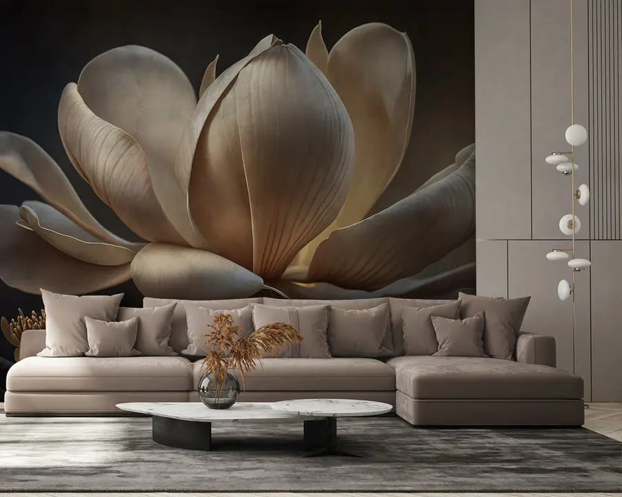 Fototapete Große Blume auf dunklem Hintergrund u94507
