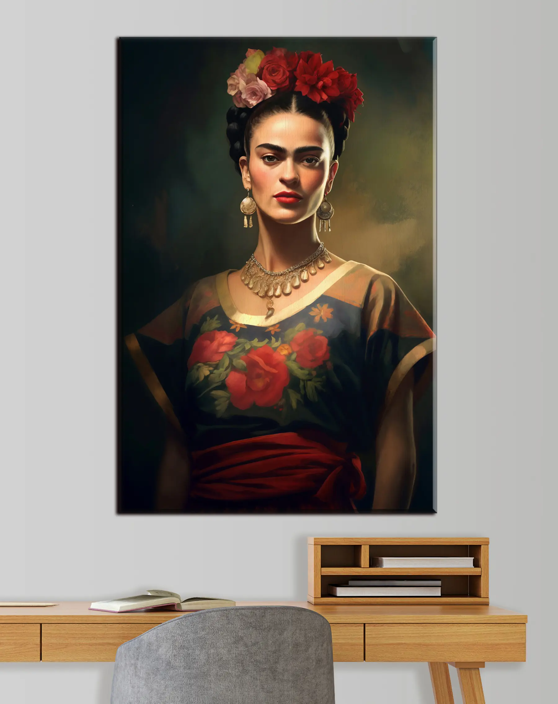 Fototapete Blume, Lippenstift und Wimper s32863