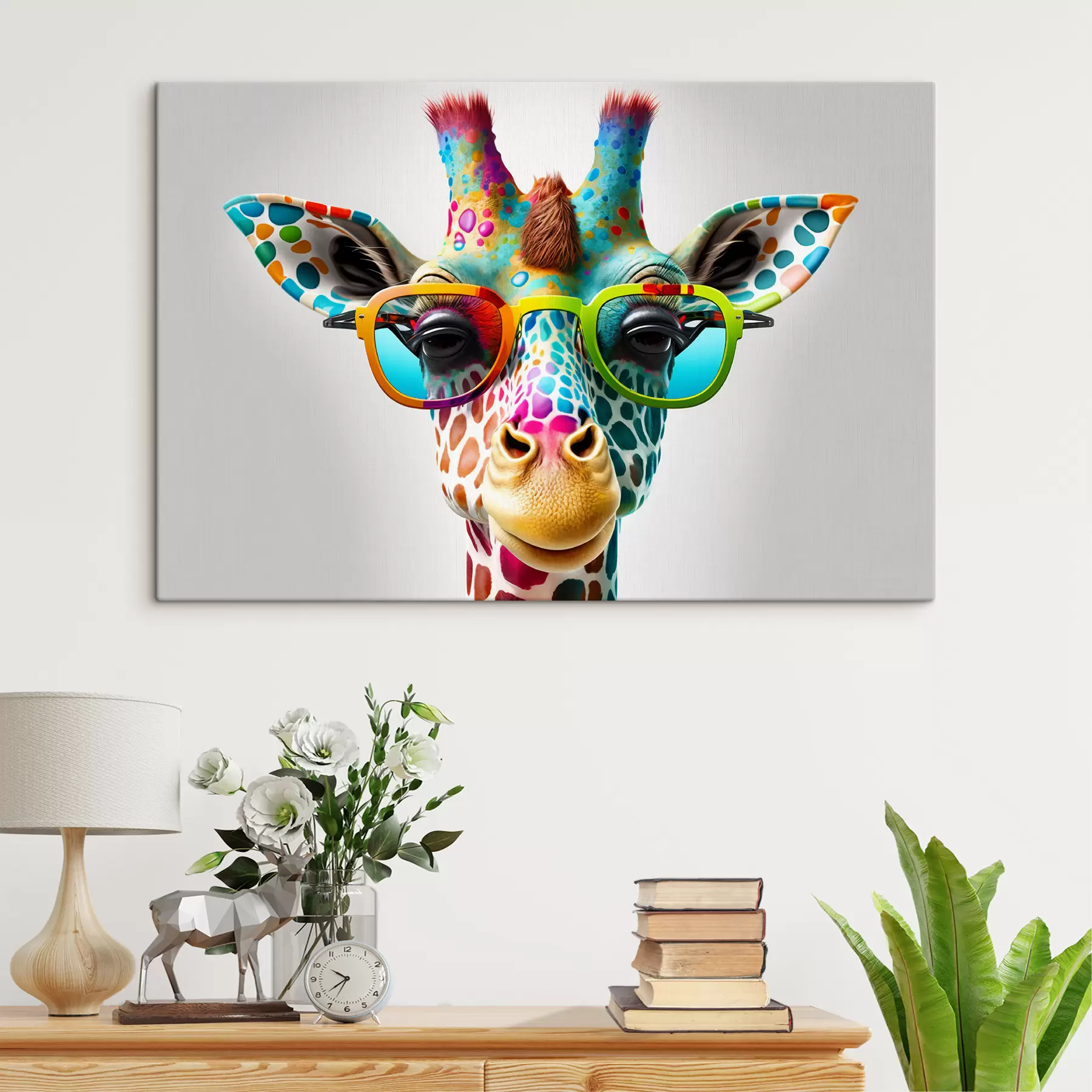 Fototapete Kopf, Auge und Naturmaterial s33533