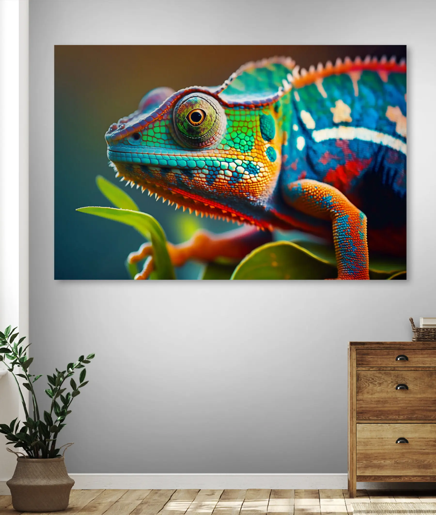 Wandbilder Eidechse, geschupptes Reptil und Organismus s33540