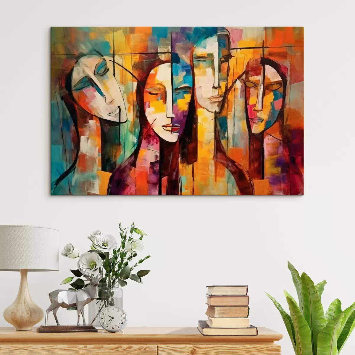 Wandbilder Kunstfarbe, Mimik und Farbe s33845