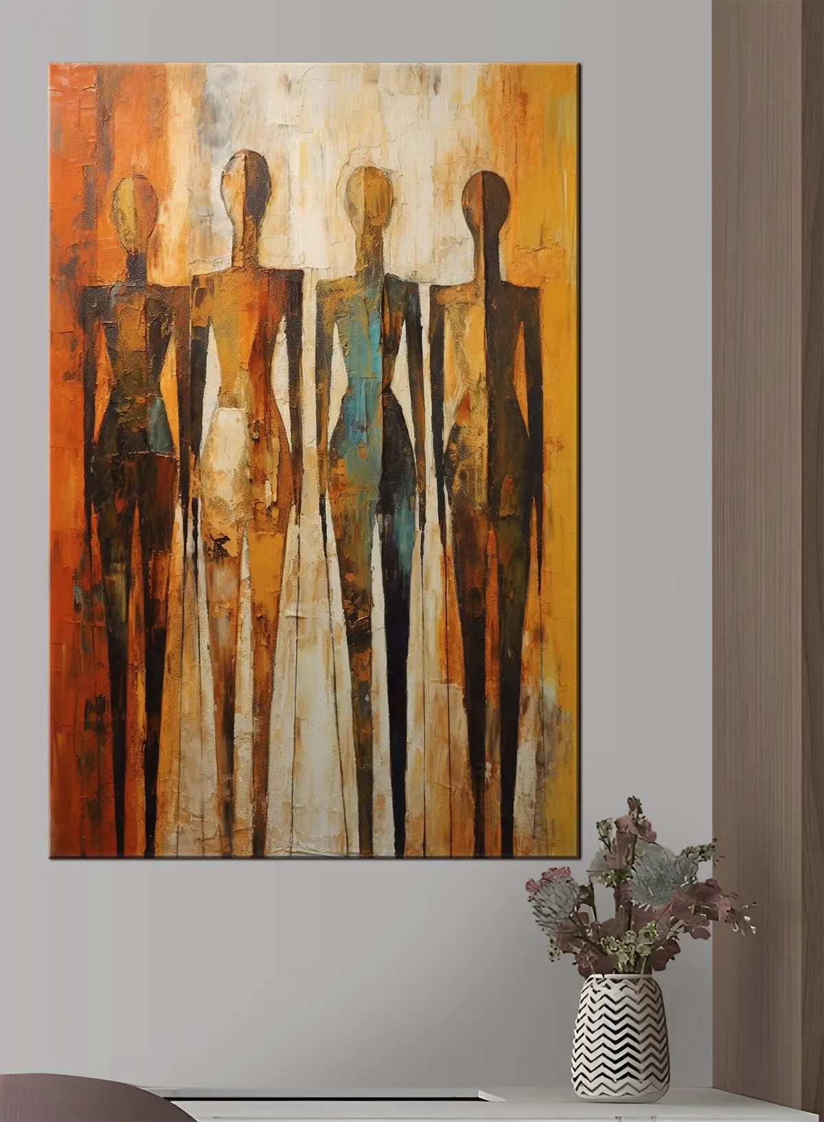 Wandbilder Farbe, Holz und Kunst s33852