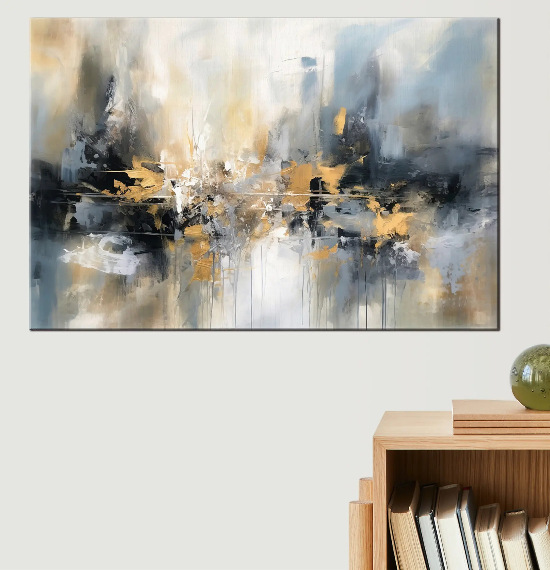 Wandbilder Und graue Akzente s34183