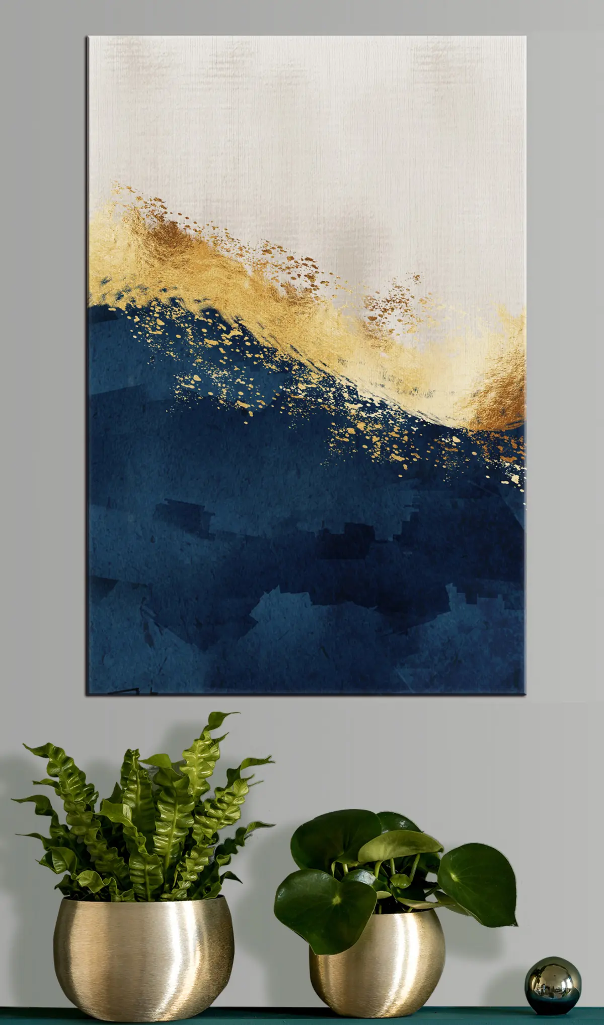 Wandbilder Weiß und Blau s34212