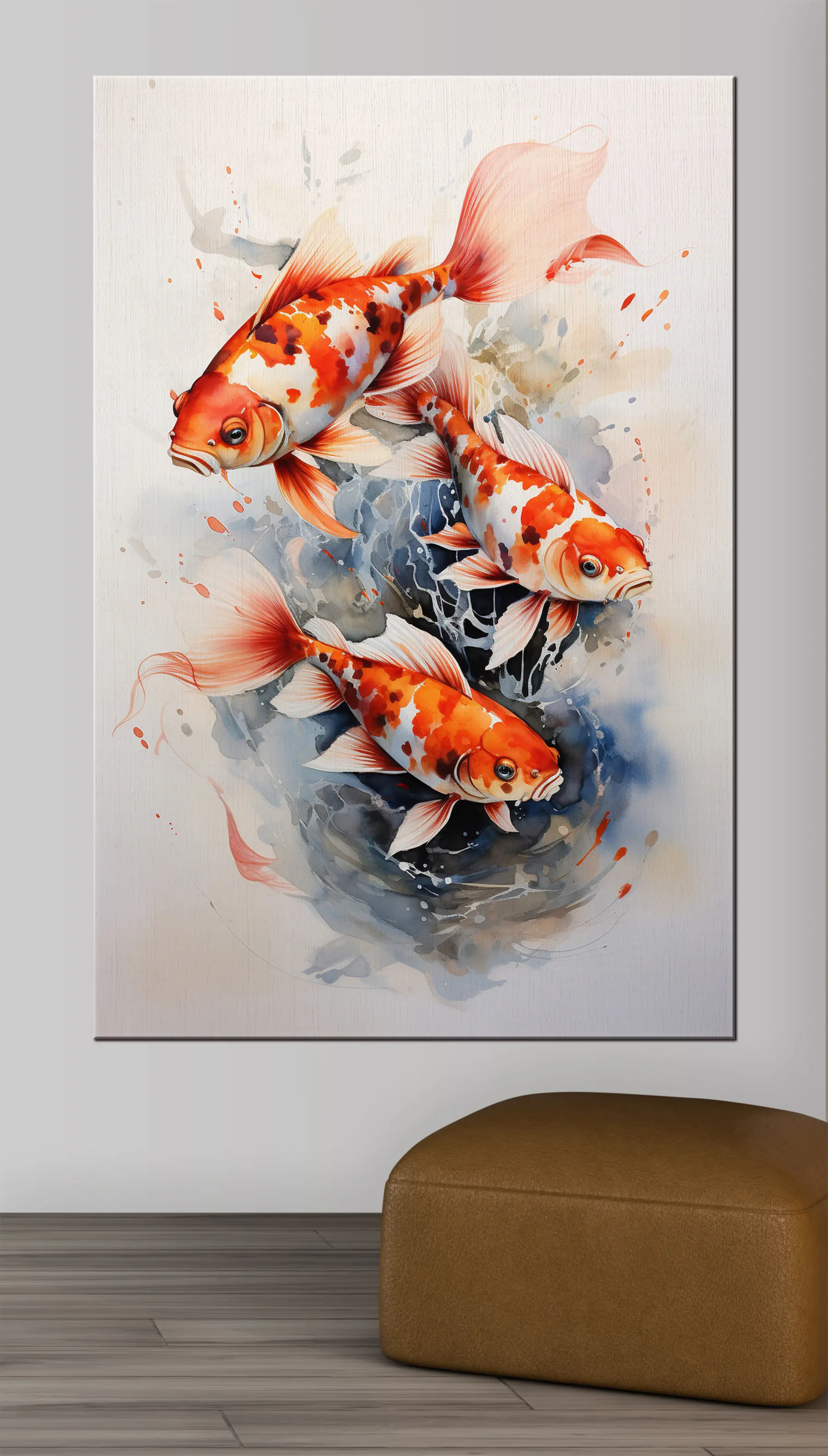 Wandbilder Koi, Flosse und Flüssigkeit s34247