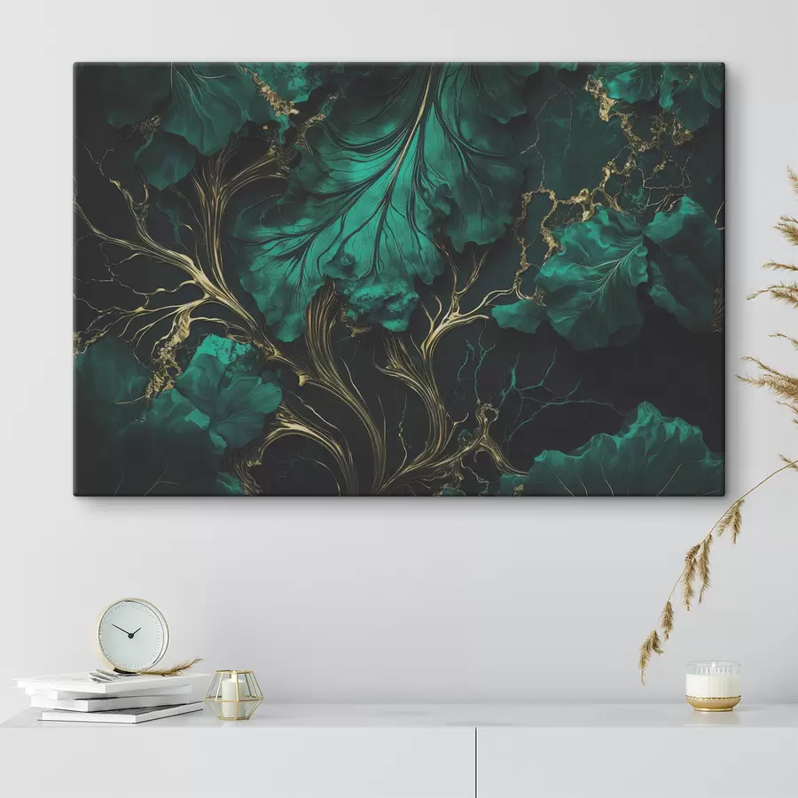 Wandbilder Emerald Green Painting s34486