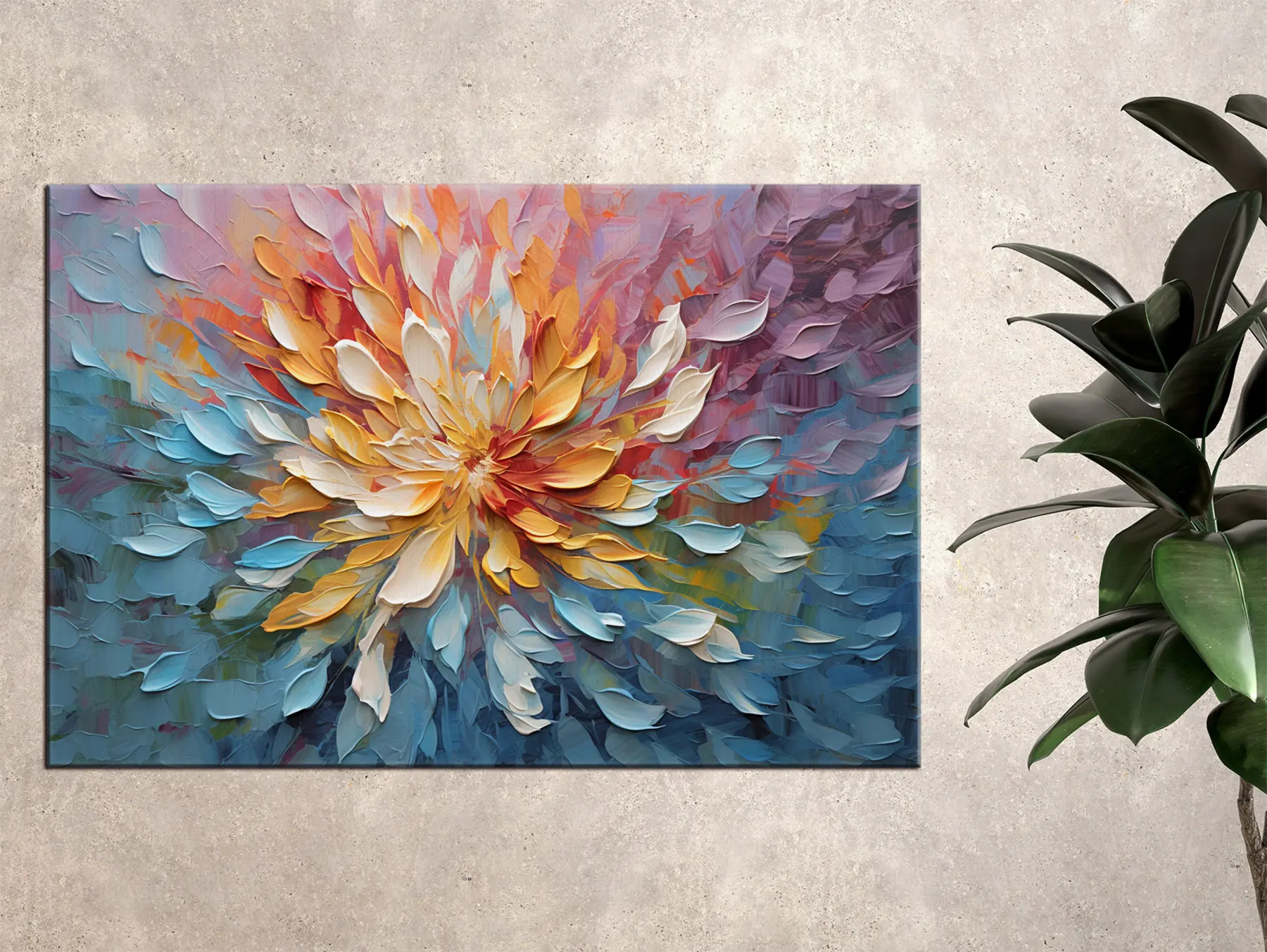 Wandbilder Pflanze, Kunstfarbe und Farbe s34488