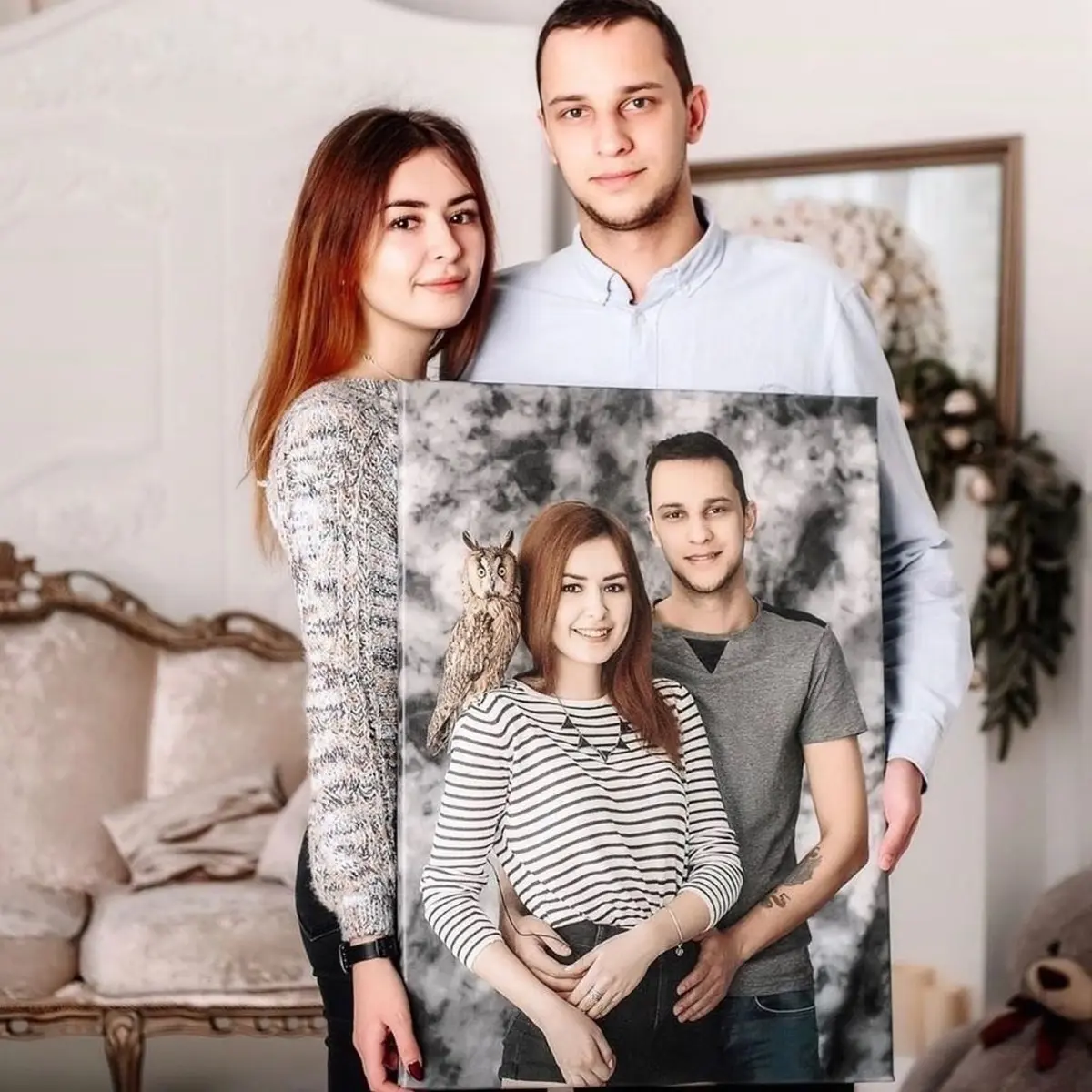 Wandbilder Gesicht, Lächeln und Frisur s34645