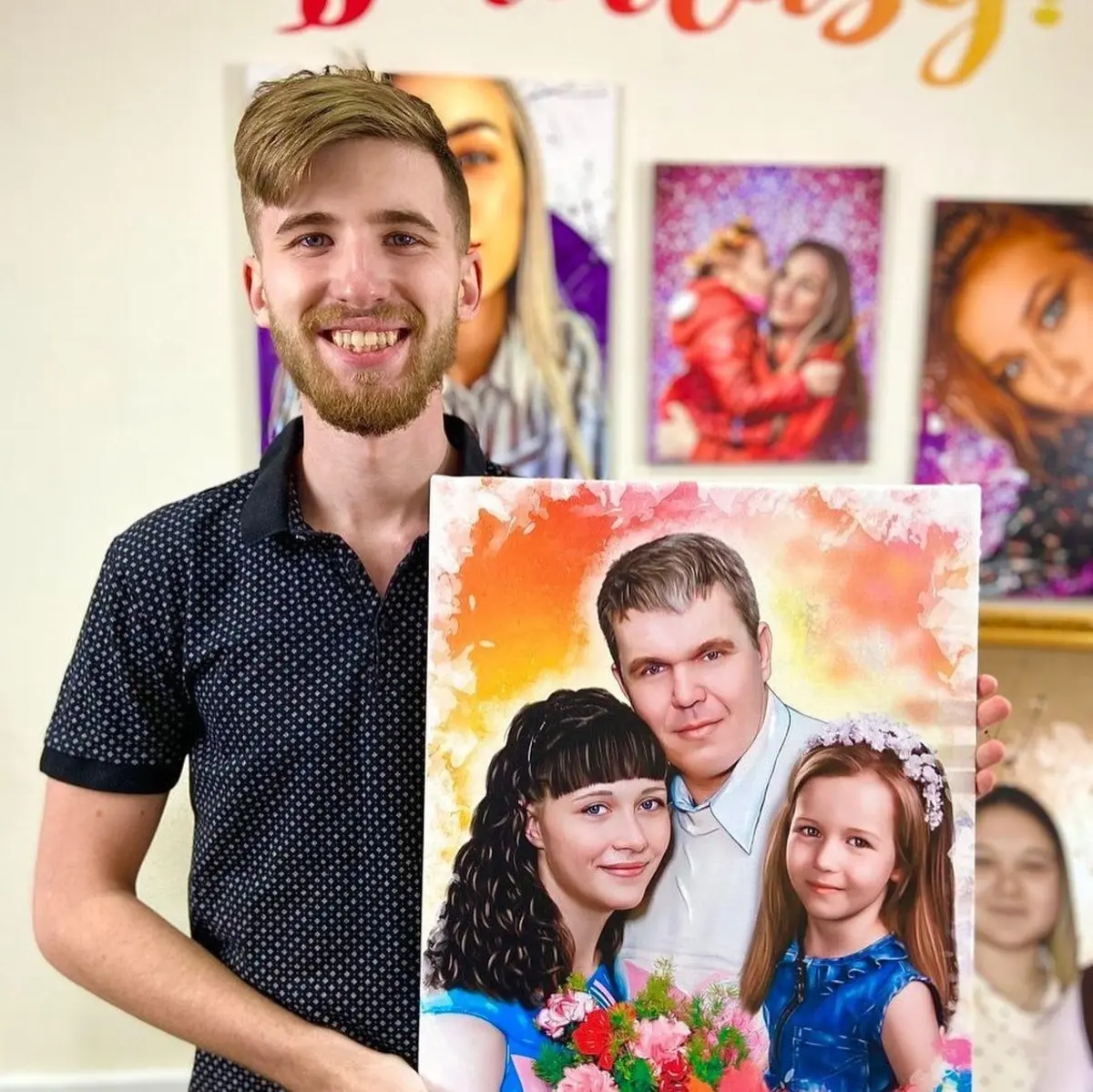 Wandbilder Lächeln, Foto und Produkt s34646