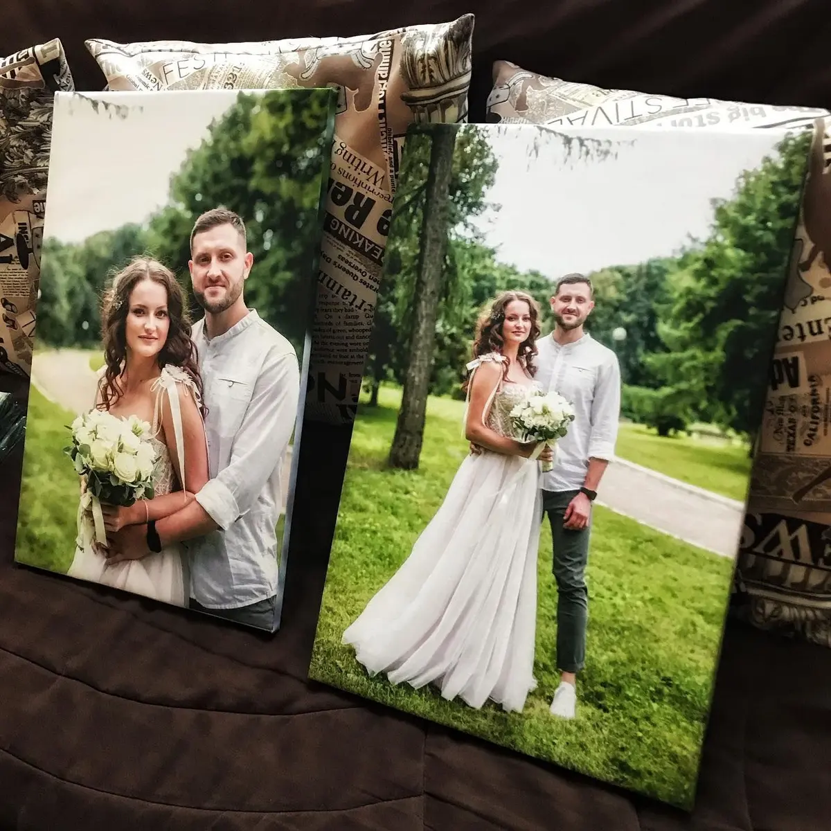 Wandbilder Lächeln, Pflanze und Hochzeitskleid s34650