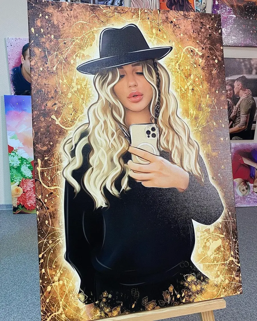 Wandbilder Lippen, Hut und Sonnenhut s34670