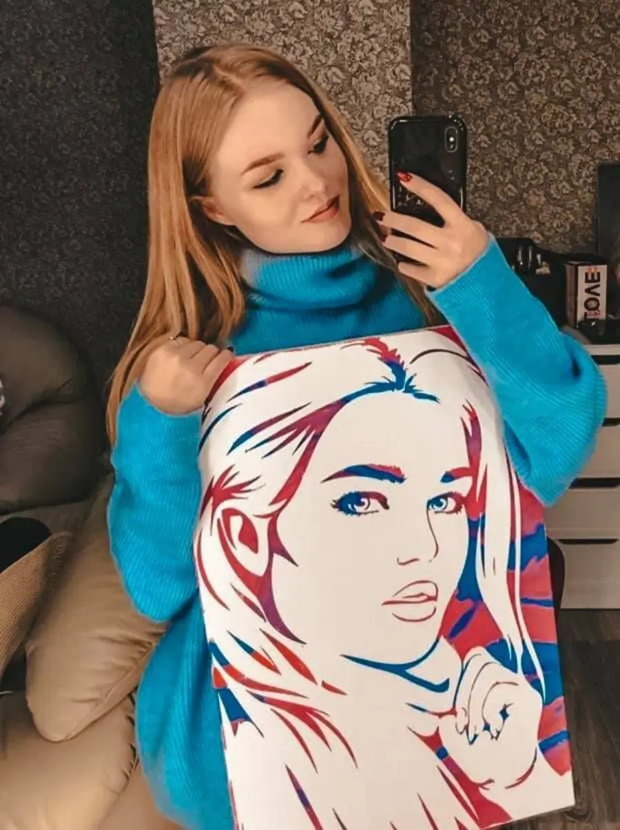 Wandbilder Lippen, Lächeln und Schulter s34678