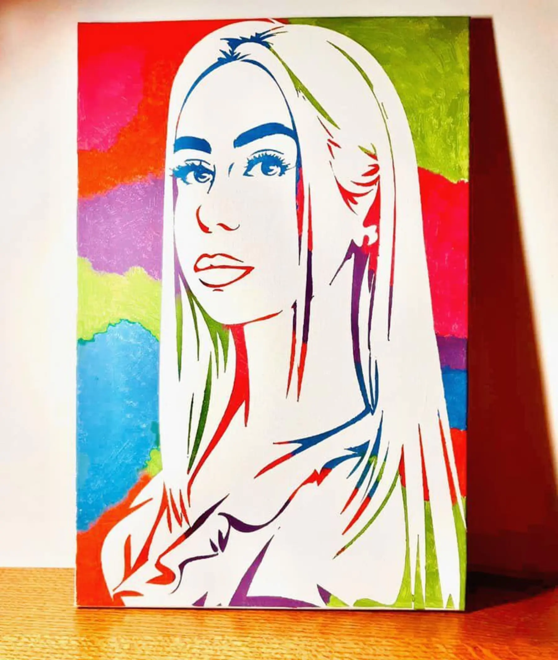 Wandbilder Wange, Farbe und Rechteck s34679