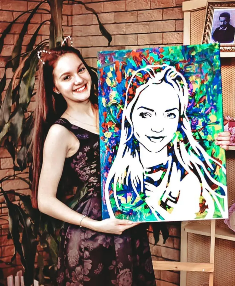 Wandbilder Lächeln, Frisur und Gesichtsausdruck s34681