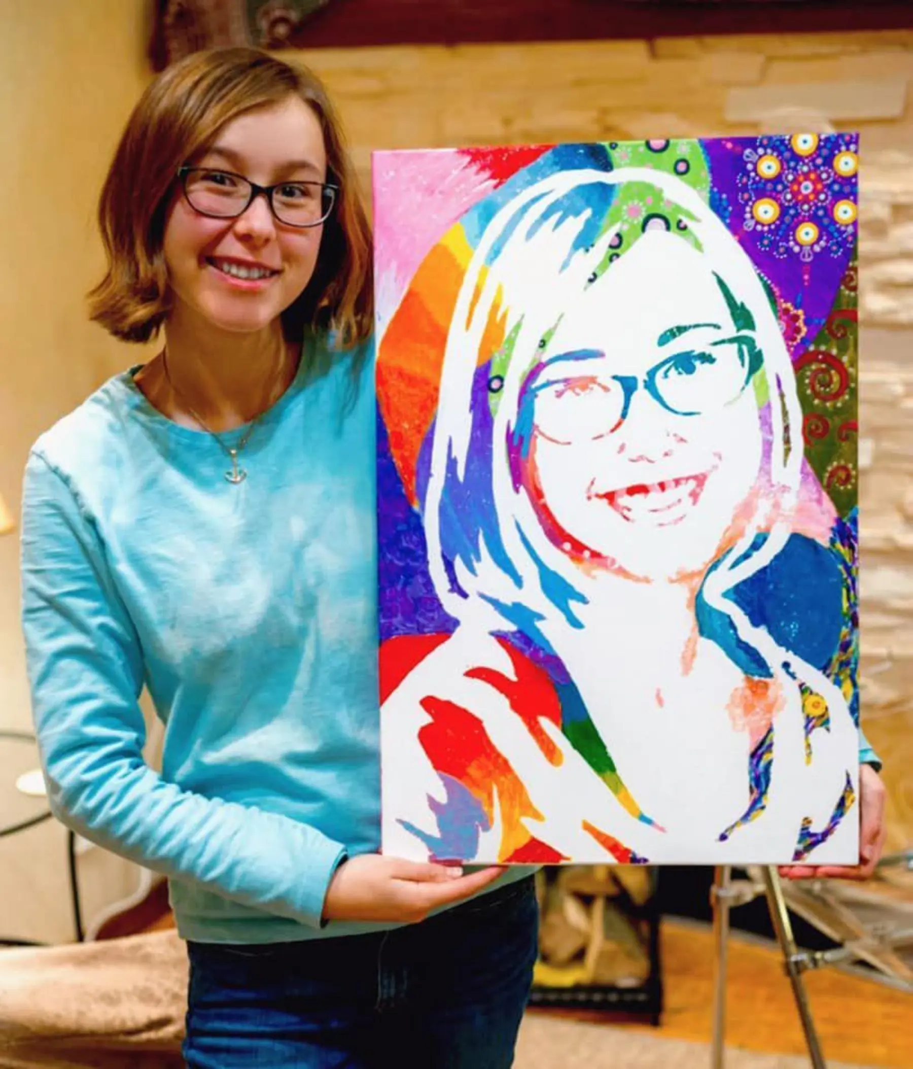 Wandbilder Brille, Lächeln und Jeans s34683