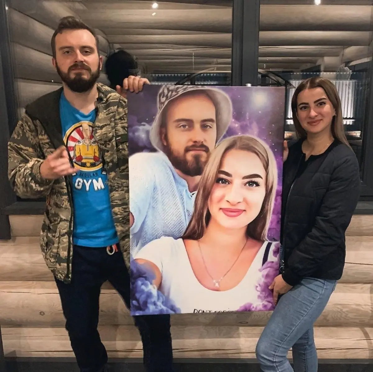 Wandbilder Lächeln, Bart und Blitzlichtfotografie s34684