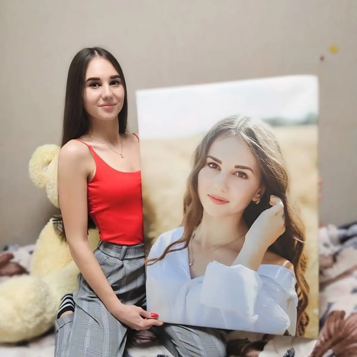 Wandbilder Lächeln, Schulter- und Blitzlichtfotografie s34692