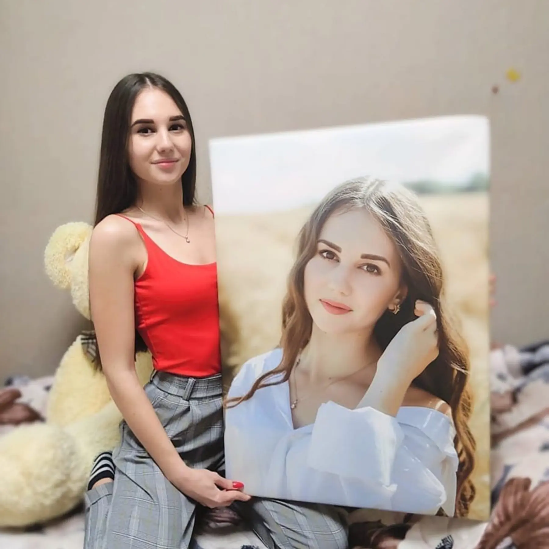 Wandbilder Lächeln, Schulter- und Blitzlichtfotografie s34692