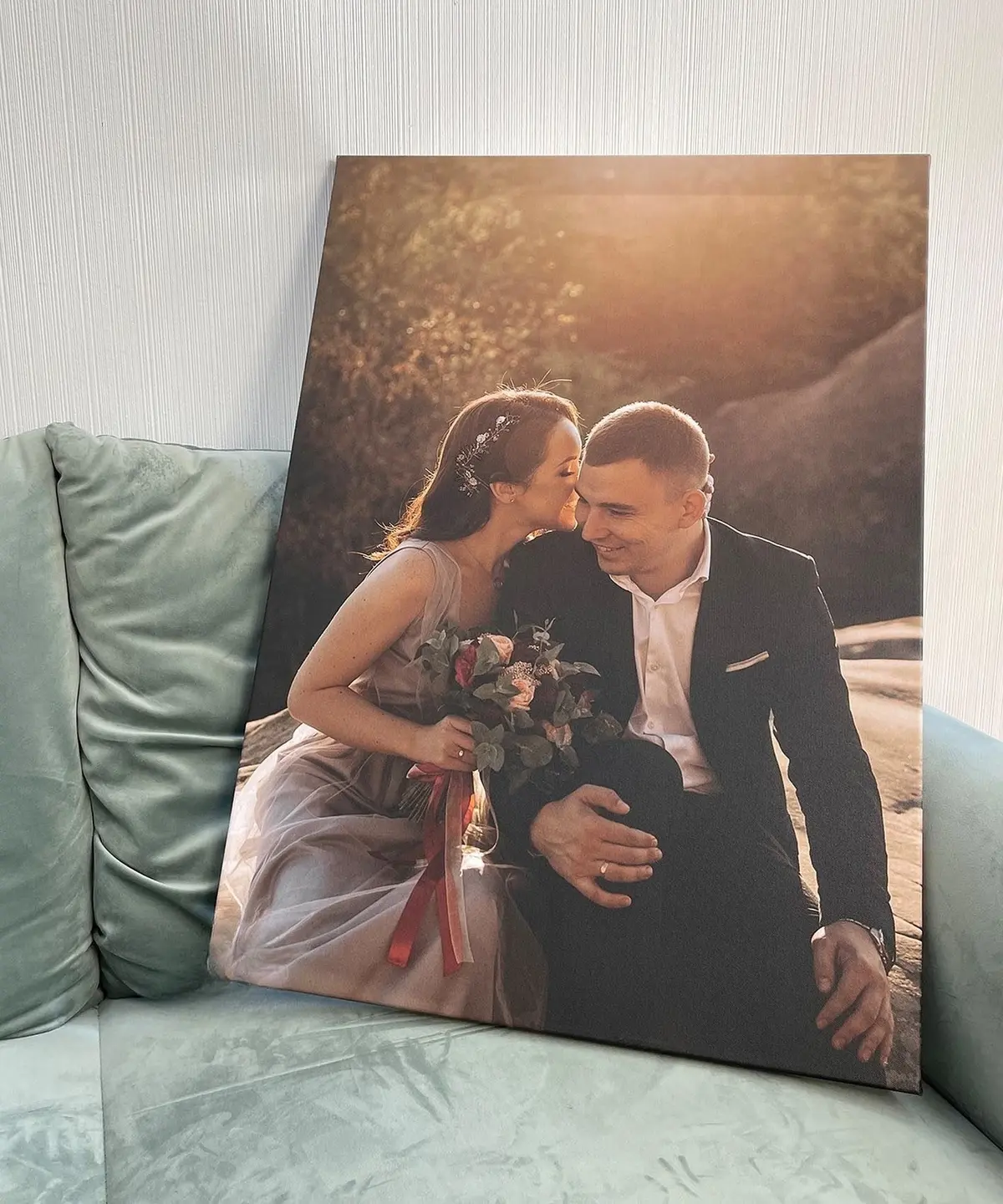 Wandbilder Braut, Hochzeitskleid und Bilderrahmen s34699